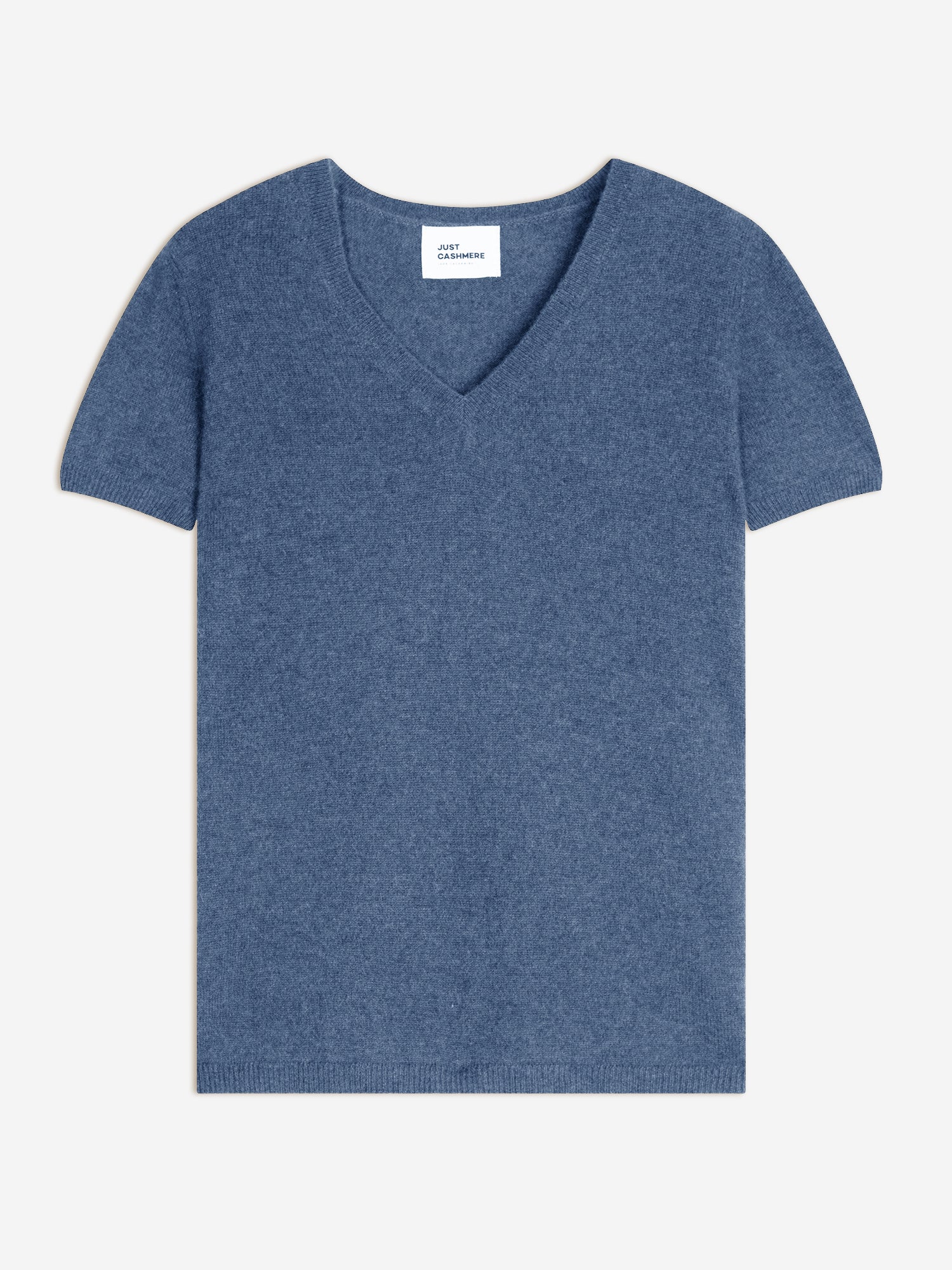 GLAMIS t-shirt col v bleu denim