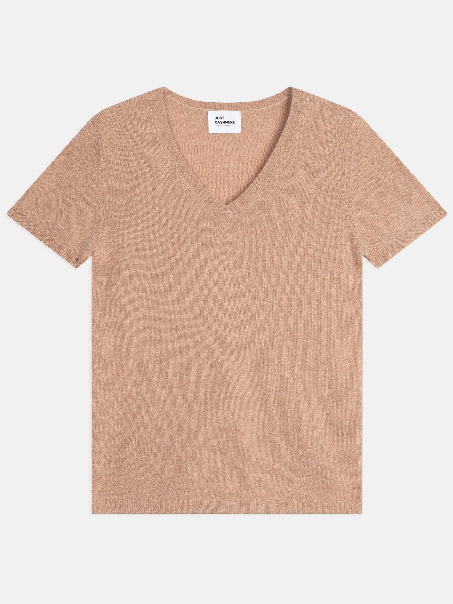 glamis t-shirt col v camel chiné