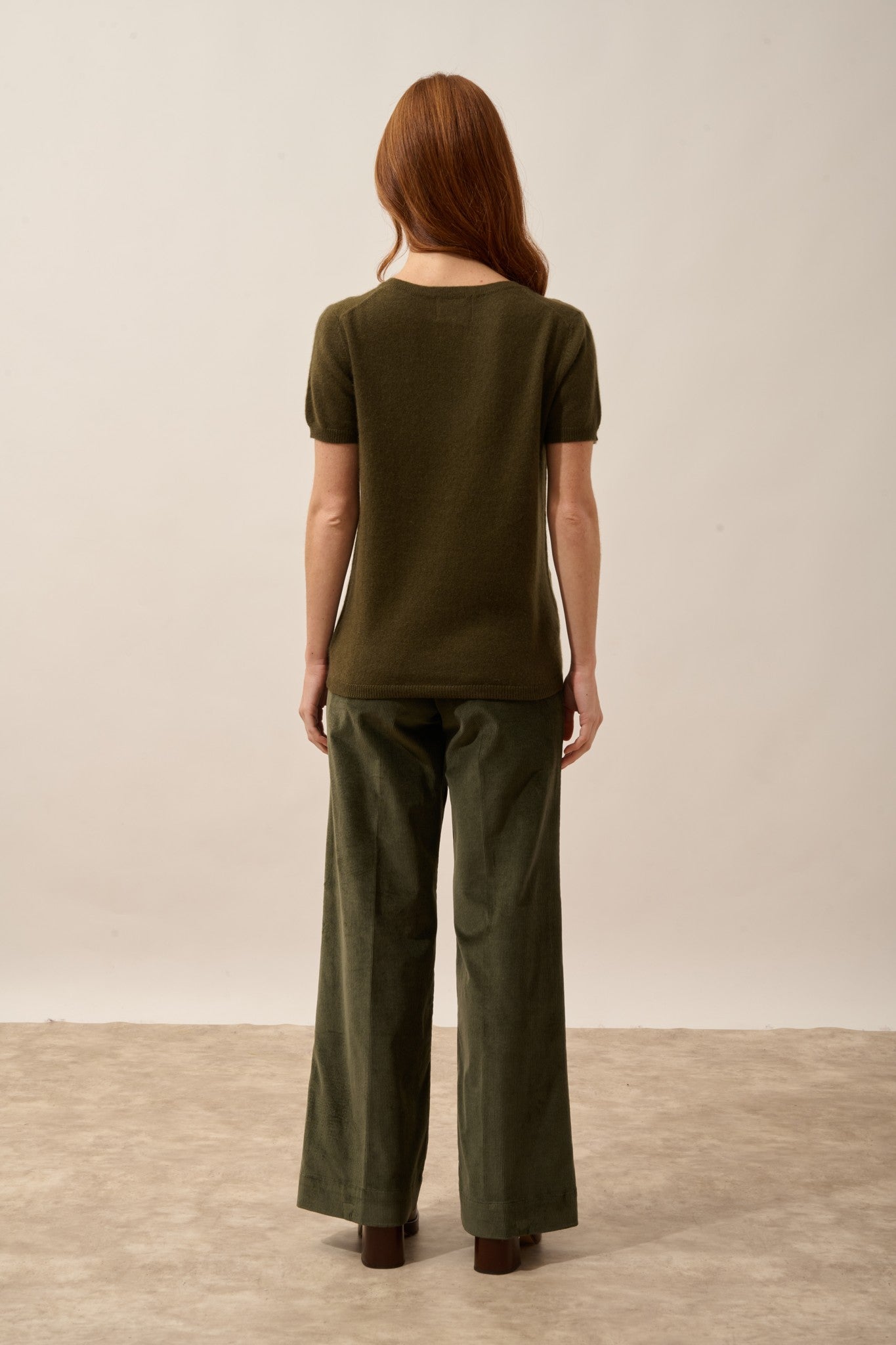 glamis t-shirt col v chatain