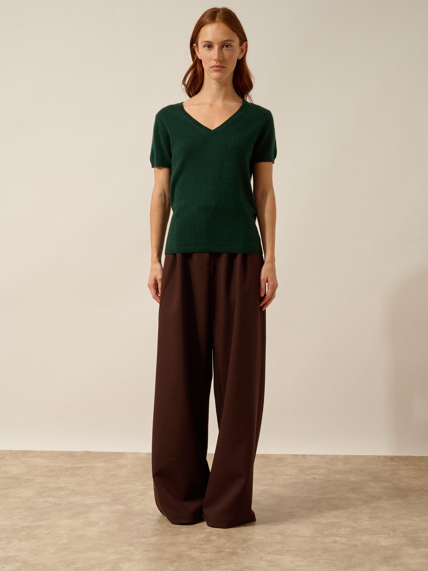 GLAMIS t-shirt col v cyprès