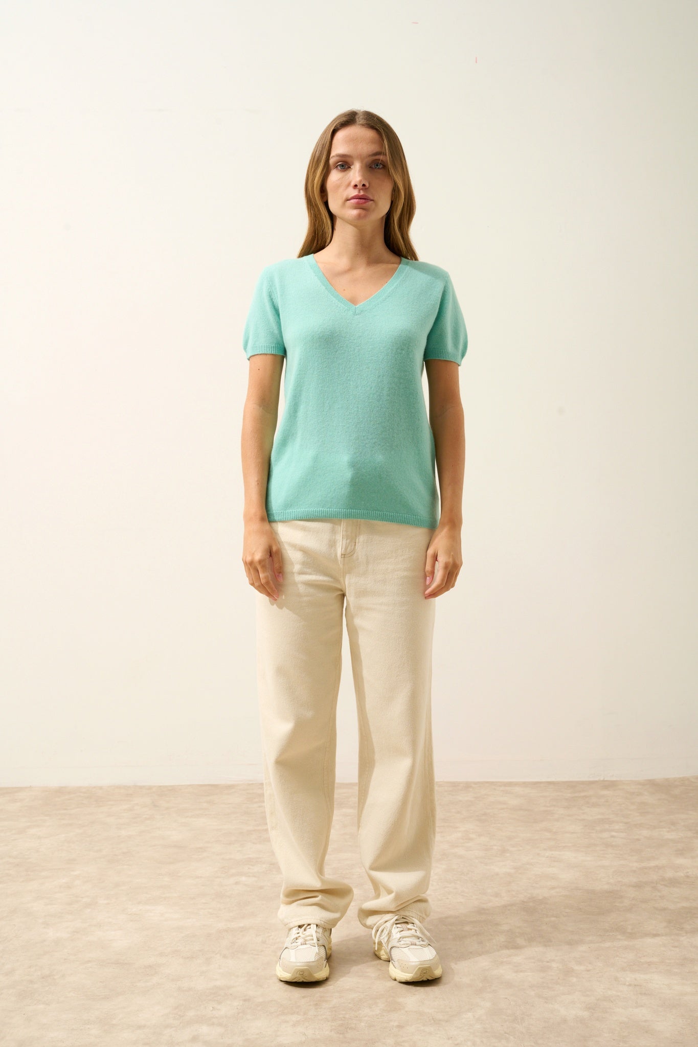 GLAMIS v-neck t-shirt jade