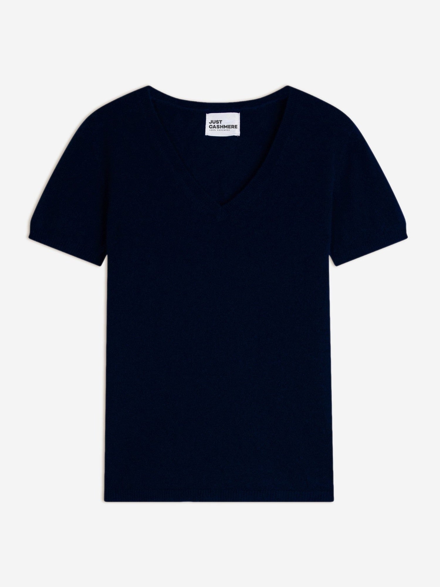 Glamis navy V-neck T-shirt
