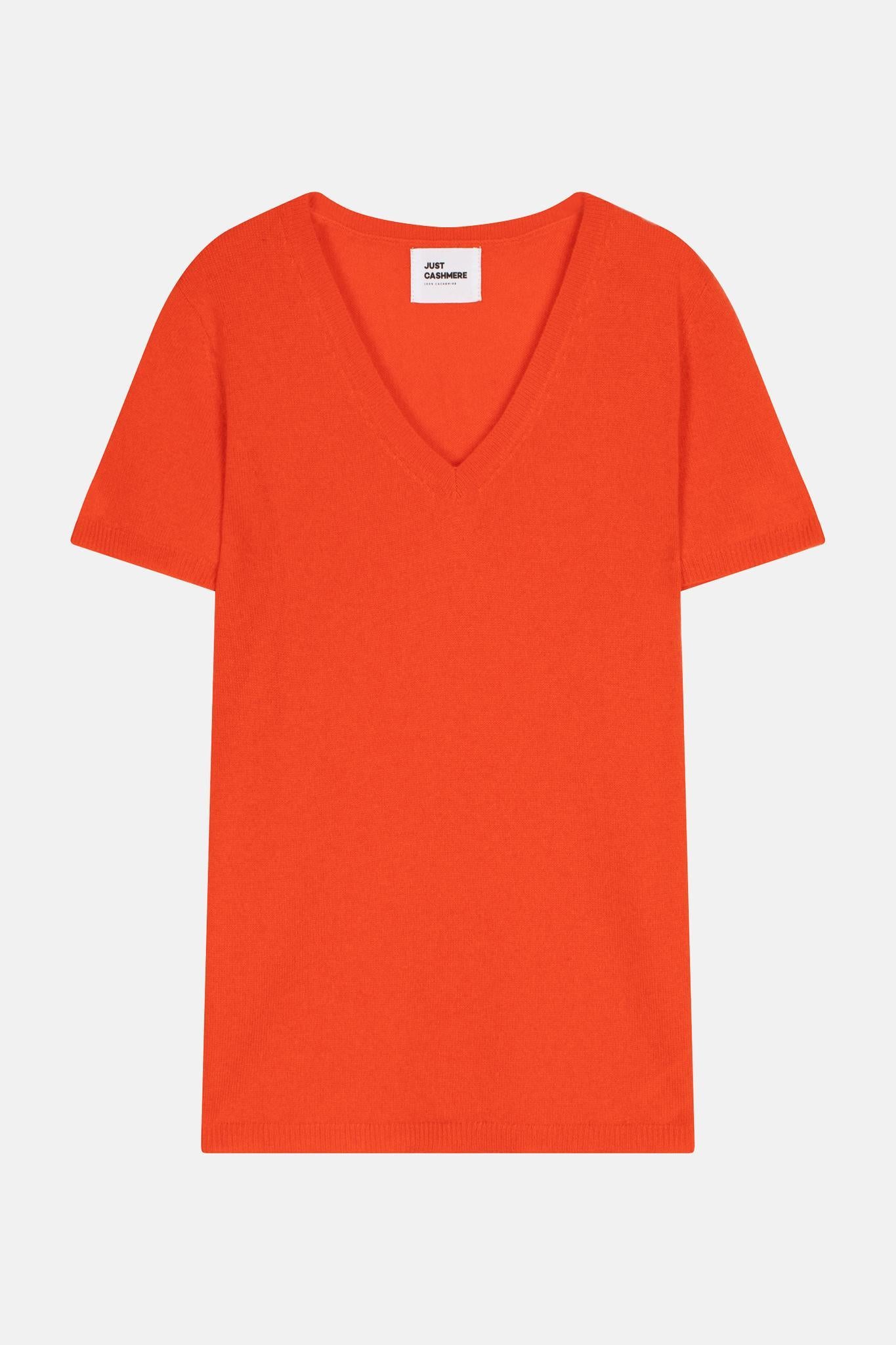 GLAMIS t-shirt col v orange