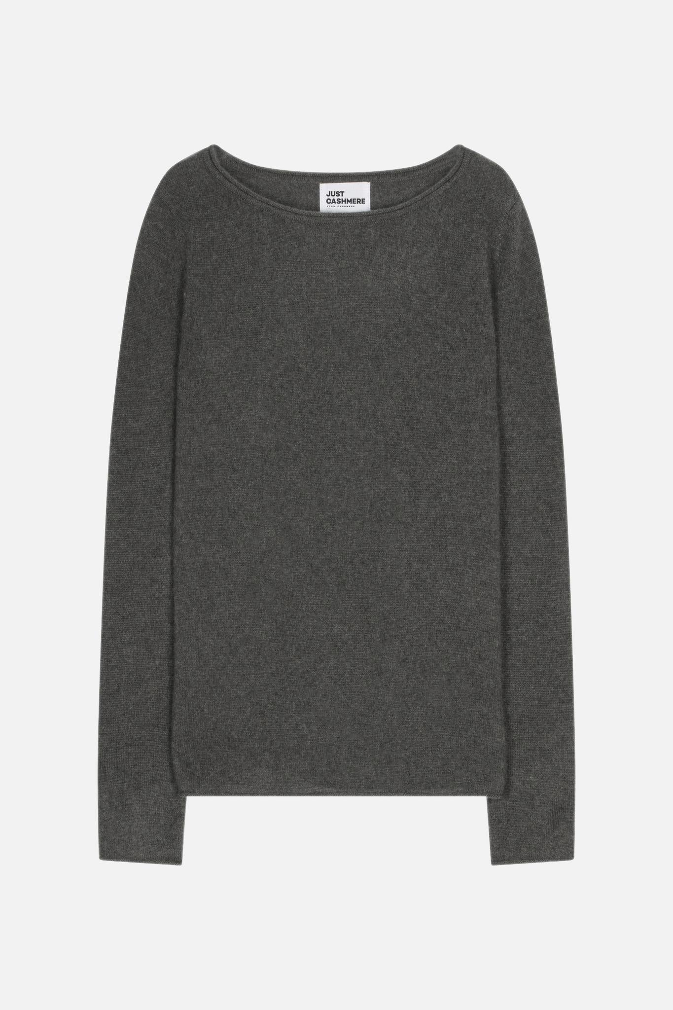 GRACE pull col bateau anthracite chiné
