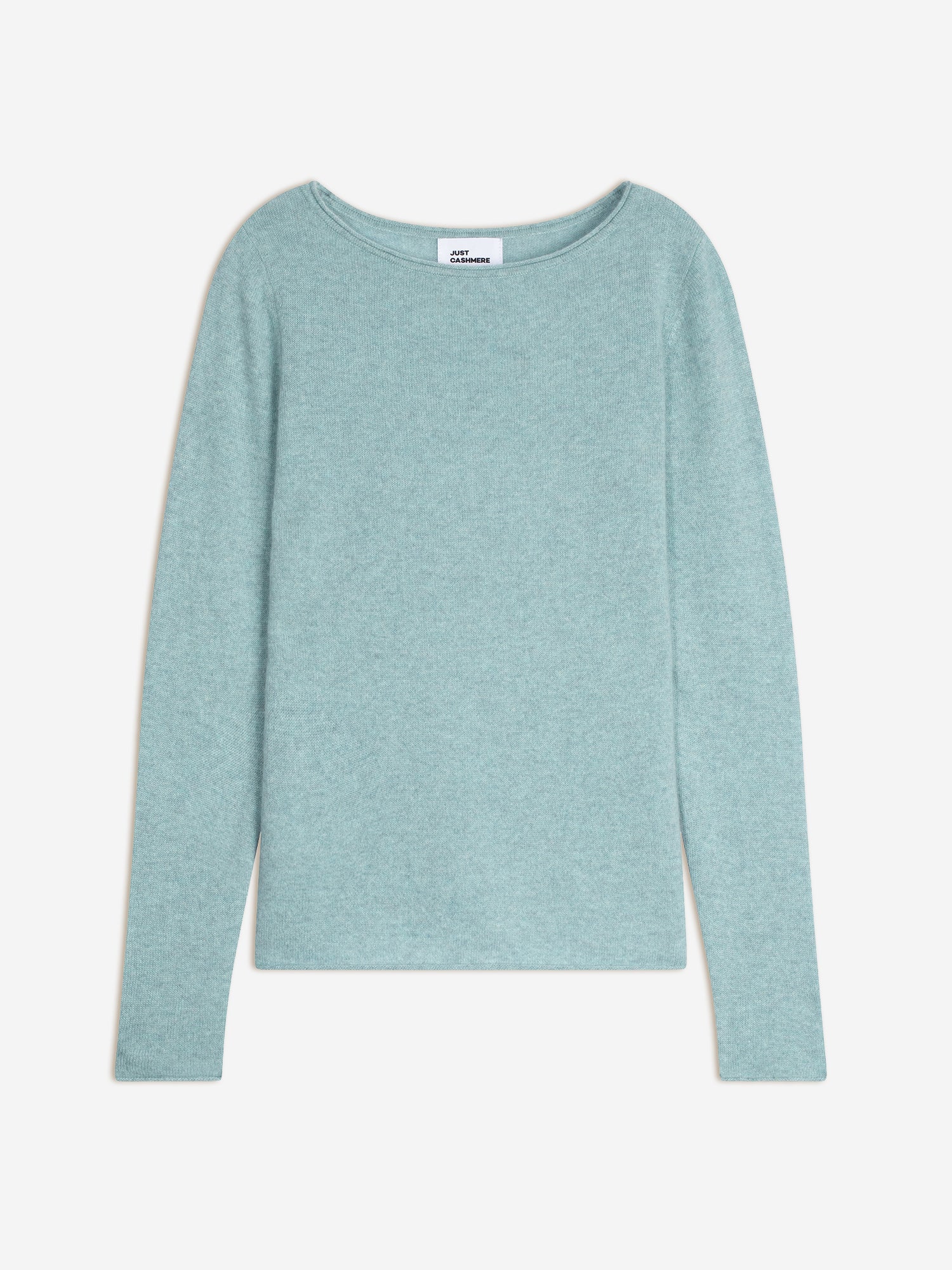 GRACE pull col bateau aqua chiné