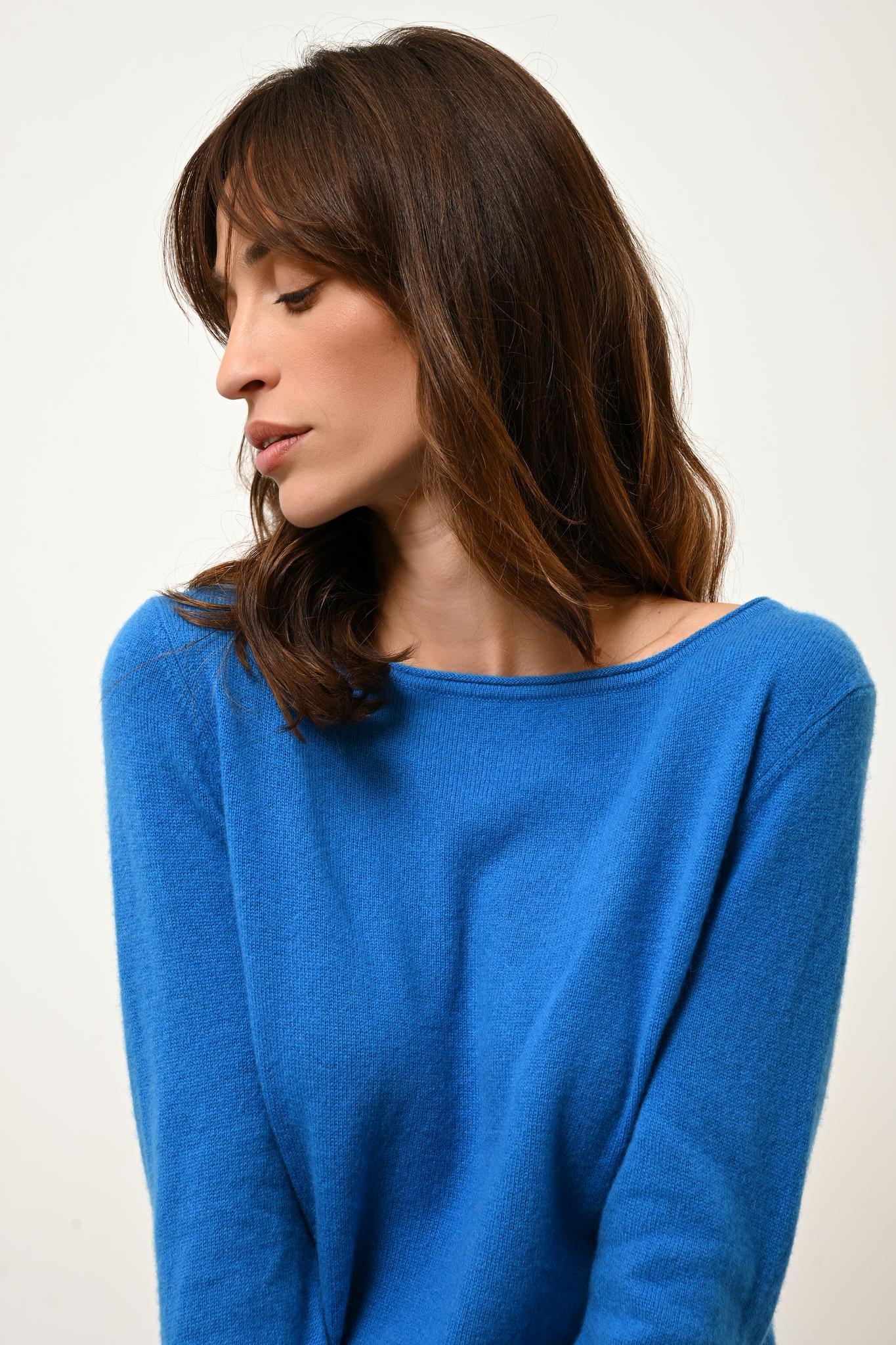 GRACE pull col bateau azur