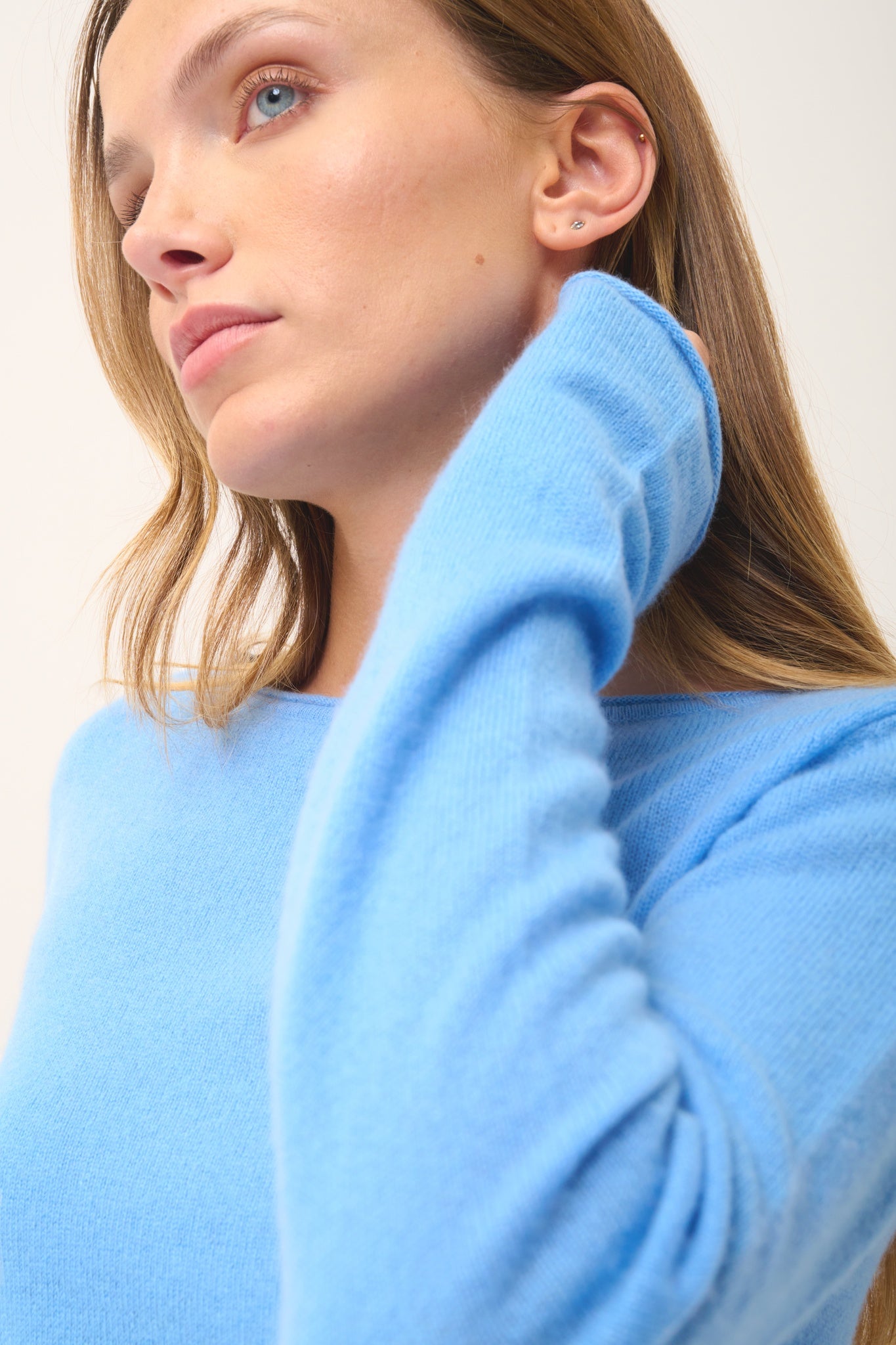 GRACE pull col bateau baby blue