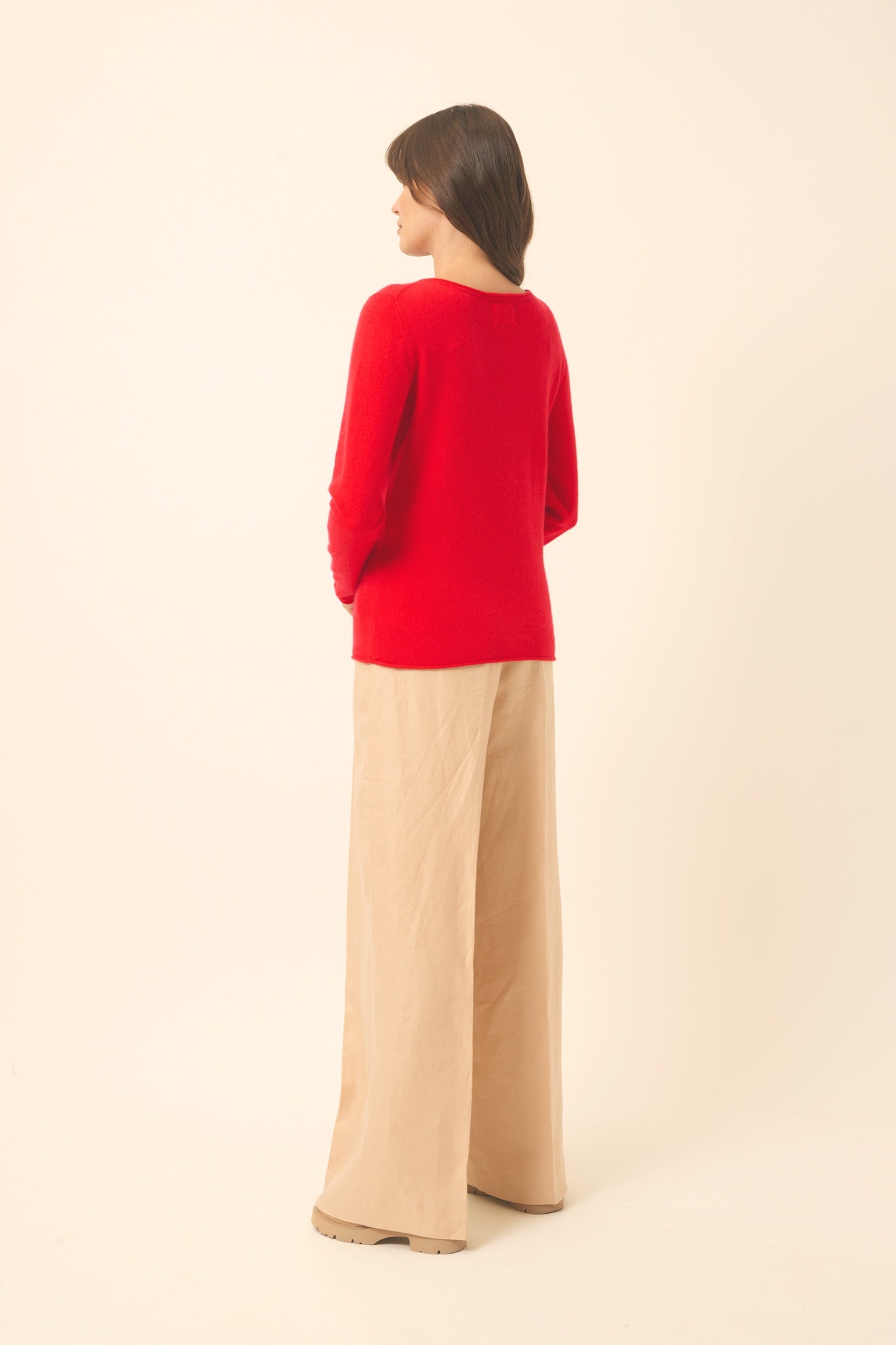 GRACE pull col bateau carmin