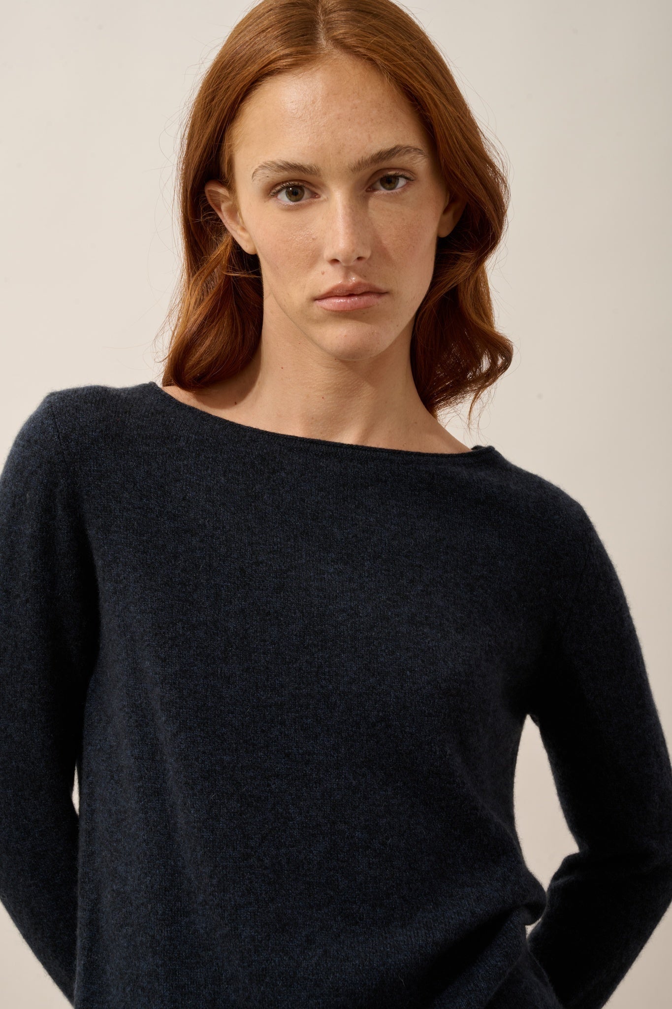 GRACE pull col bateau caviar