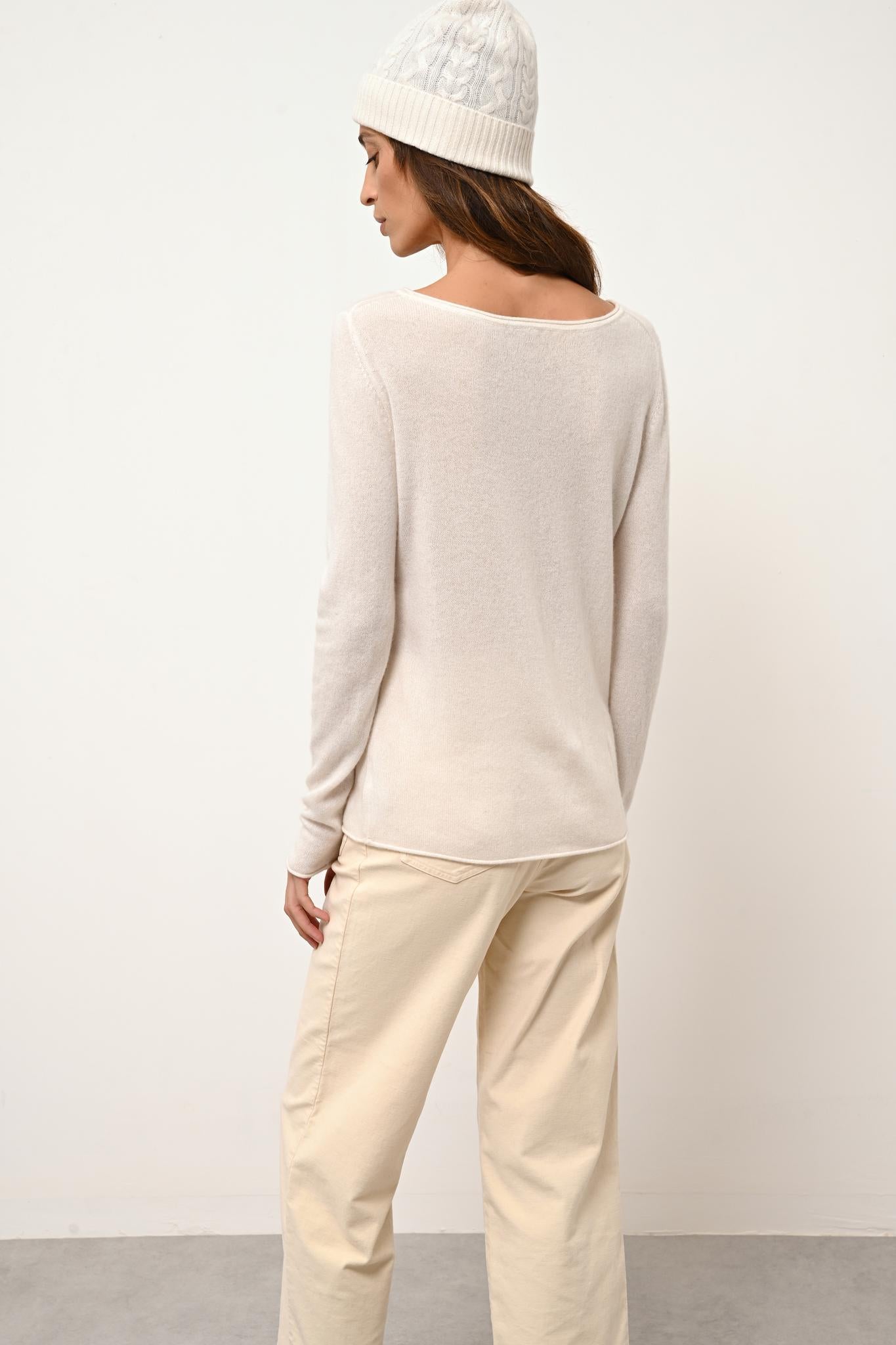 GRACE pull col bateau ivoire