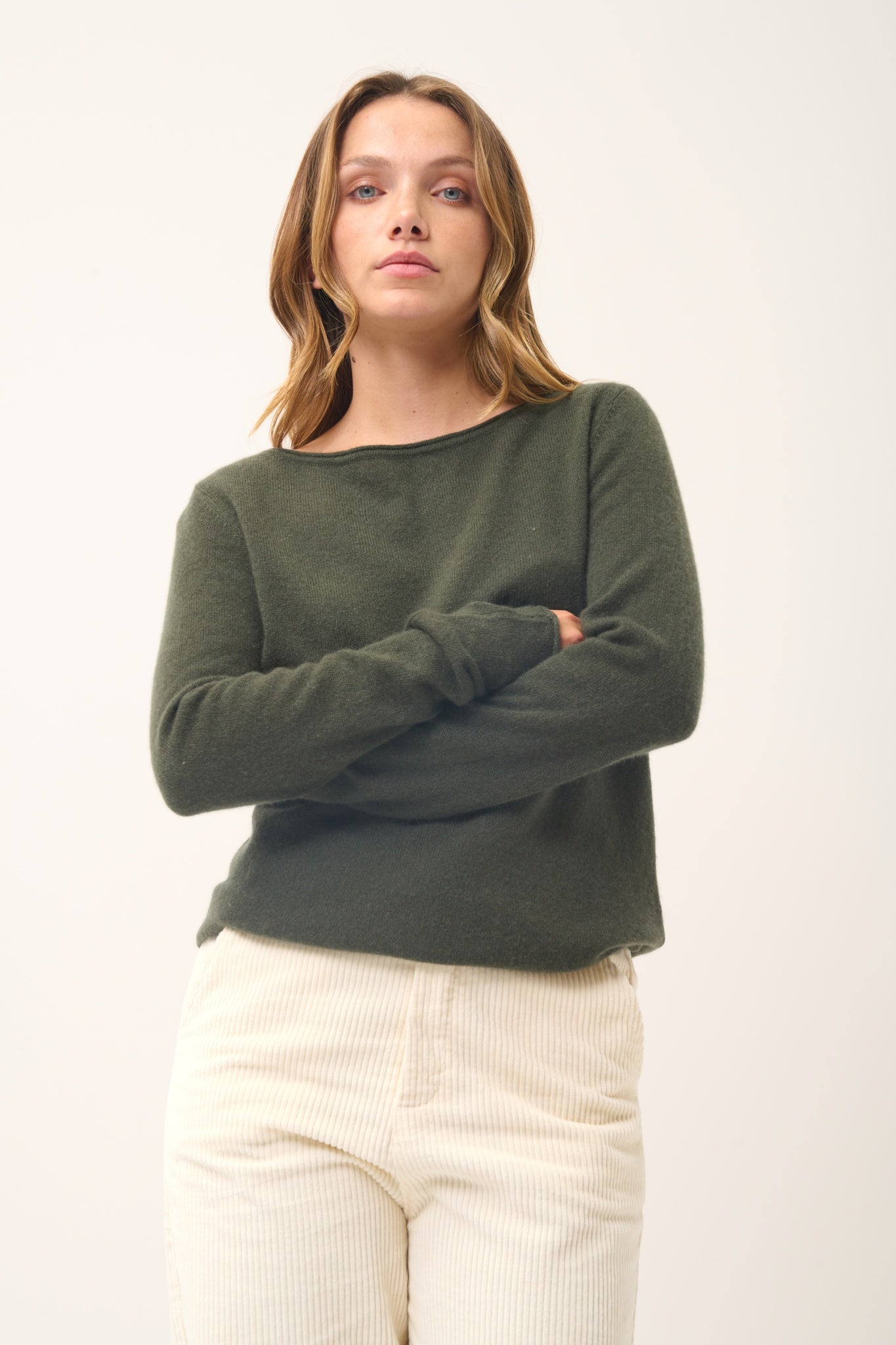 GRACE pull col bateau kaki