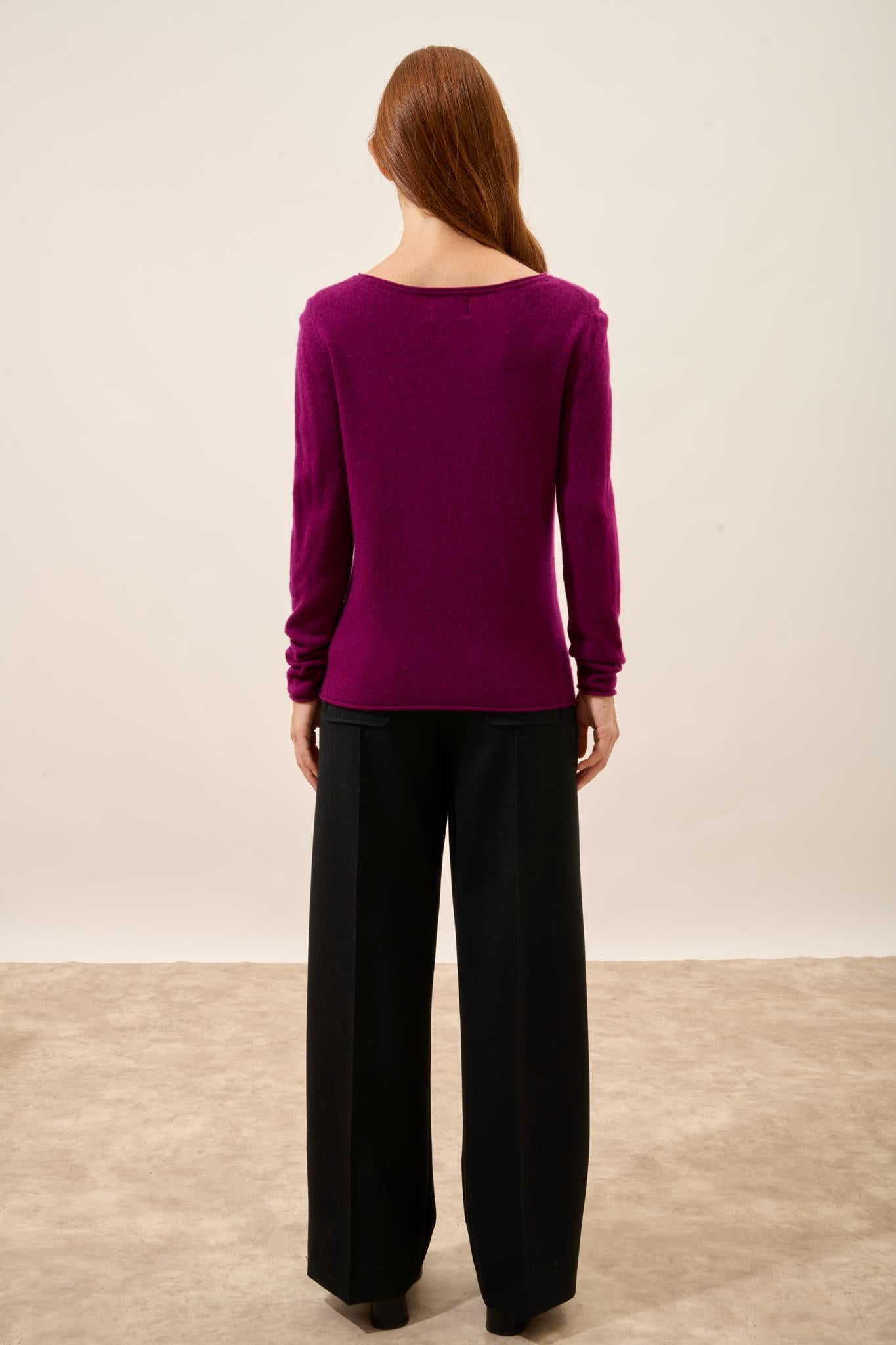 GRACE pull col bateau prune