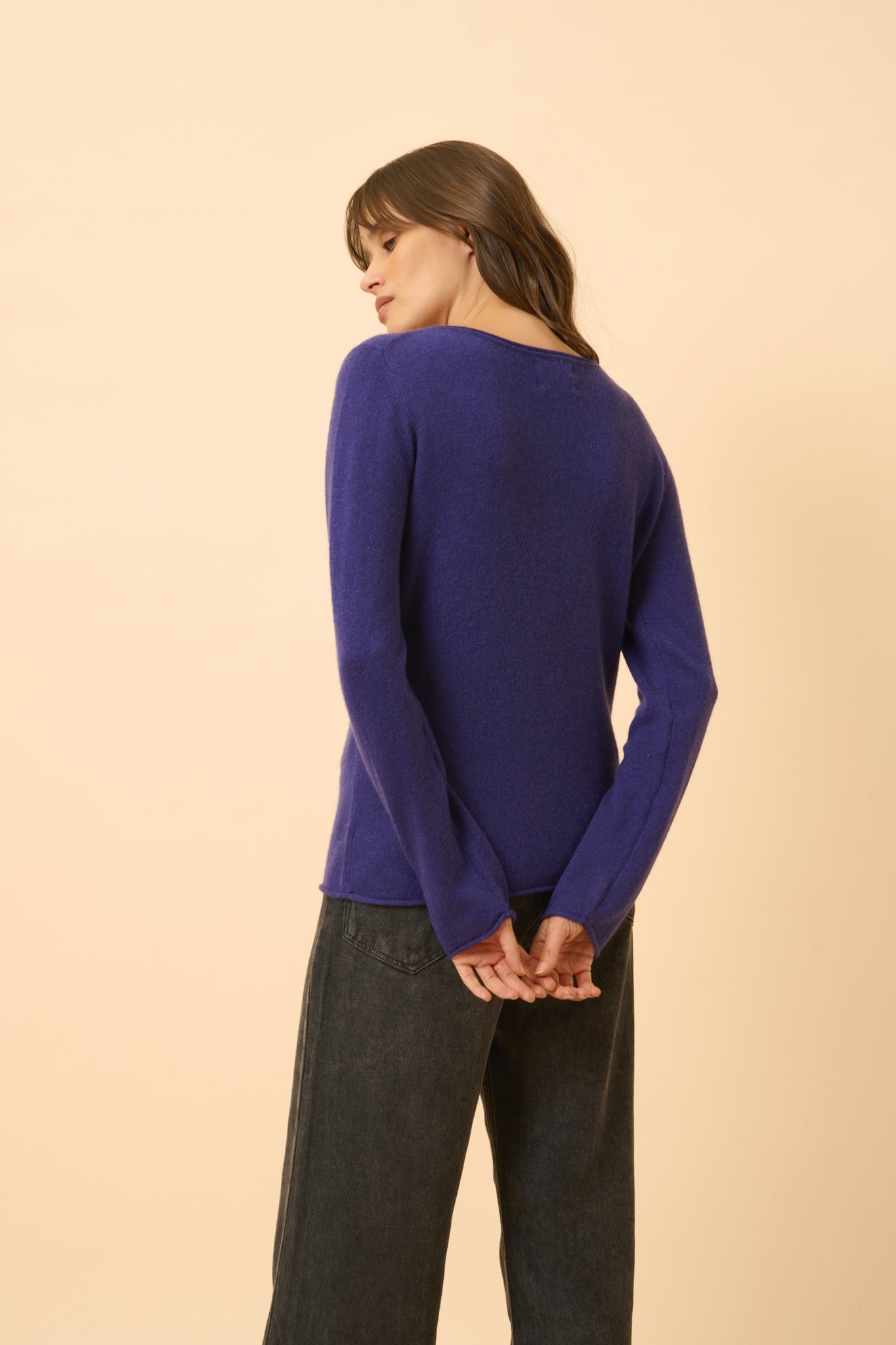 GRACE pull col bateau purple