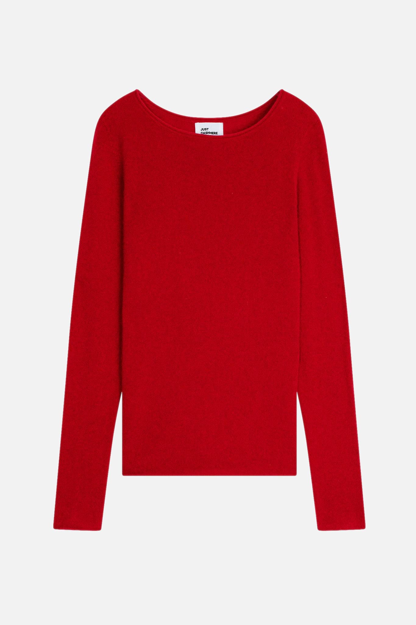 GRACE pull col bateau rouge
