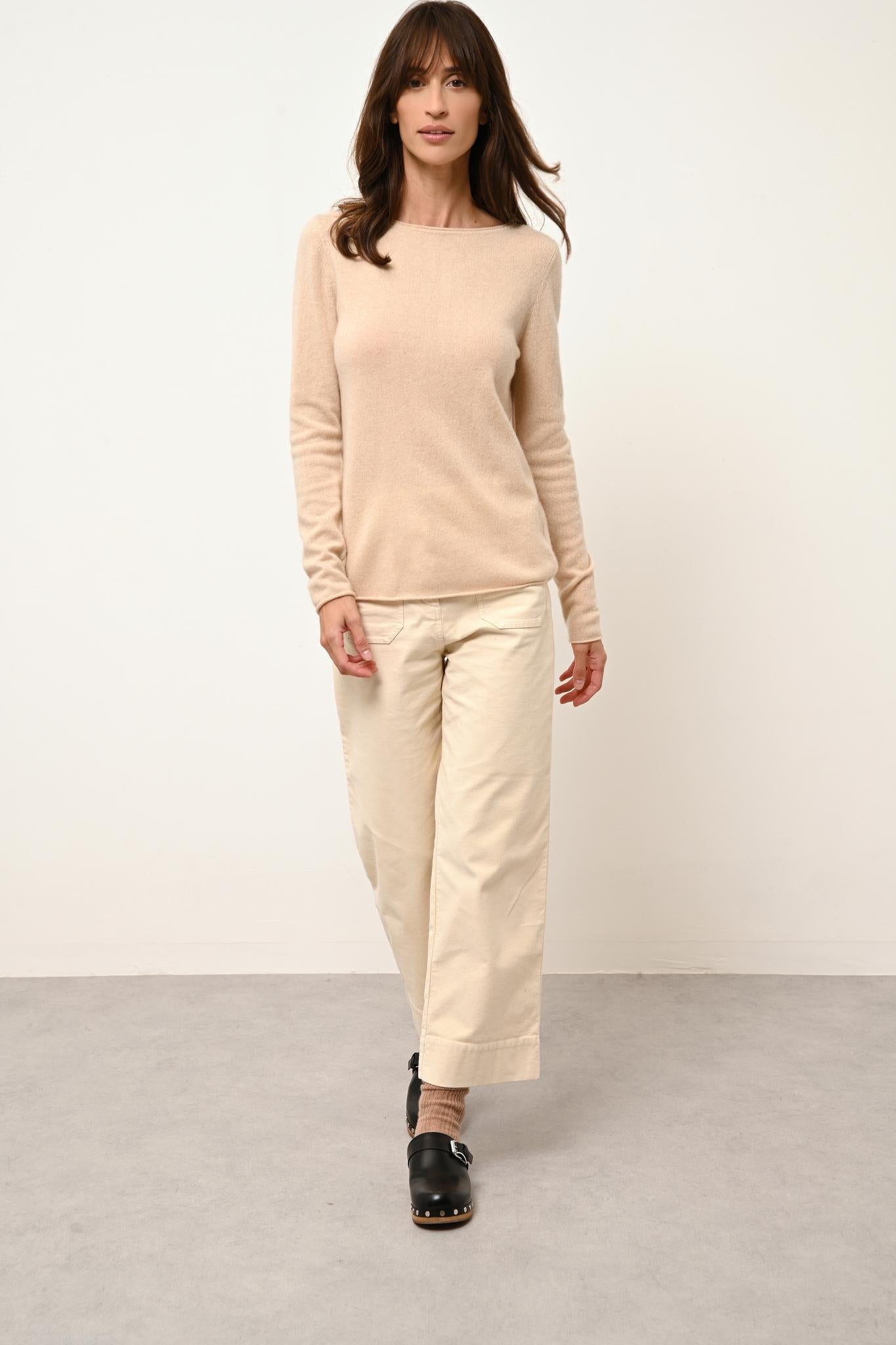 GRACE pull col bateau sable