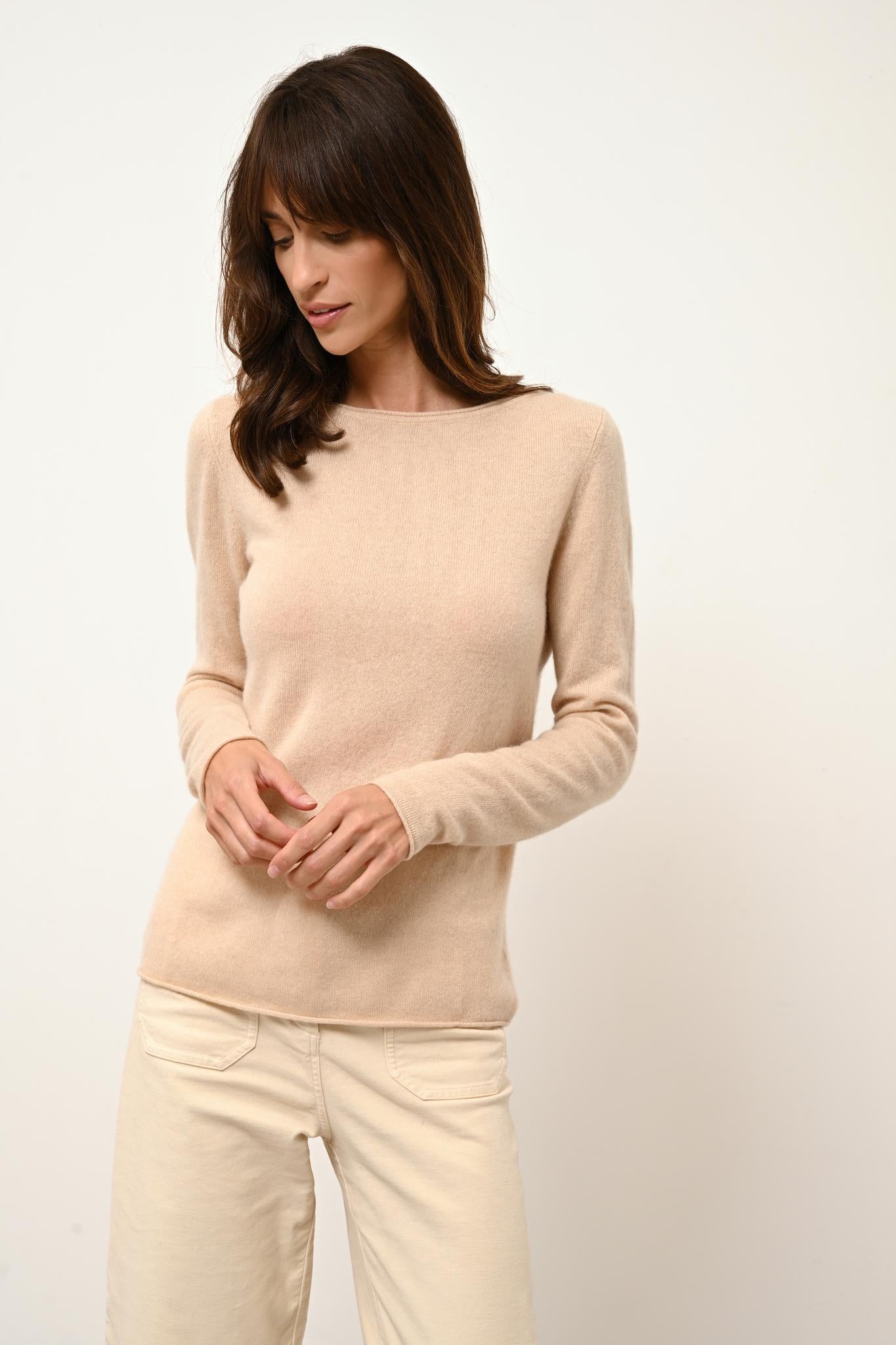 GRACE pull col bateau sable