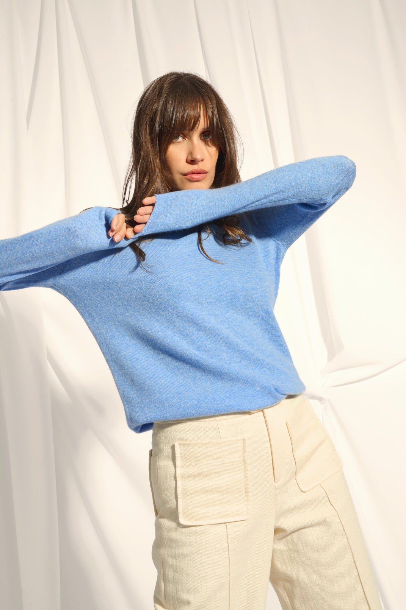 GRACE pull col bateau sky