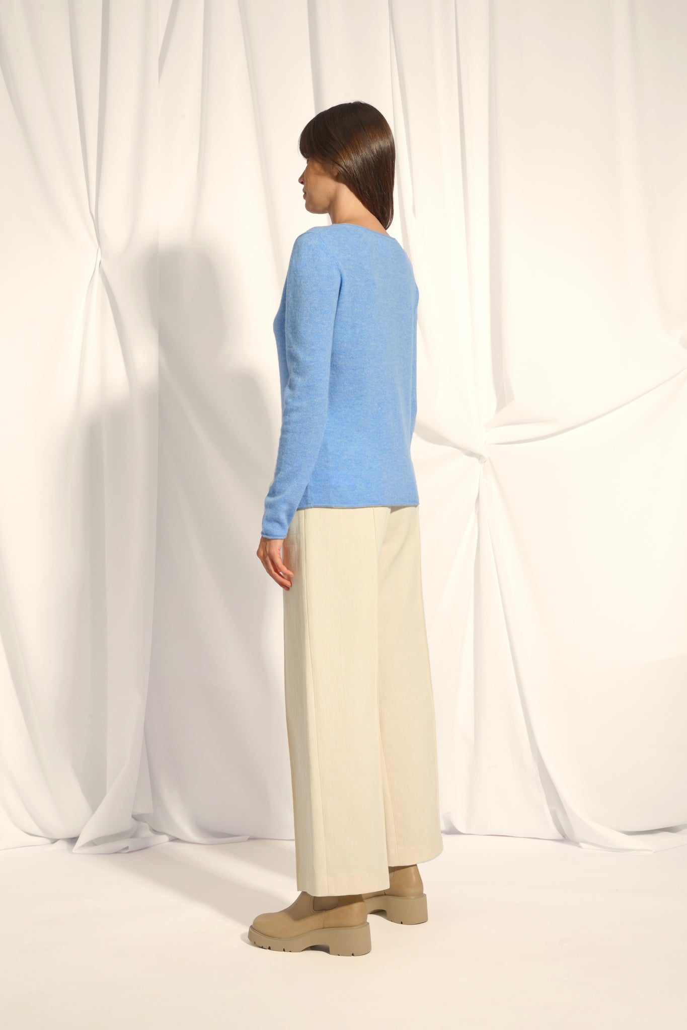 GRACE pull col bateau sky