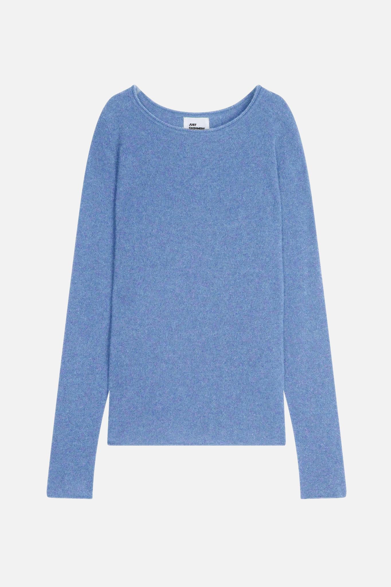 GRACE boat-neck sweater sky