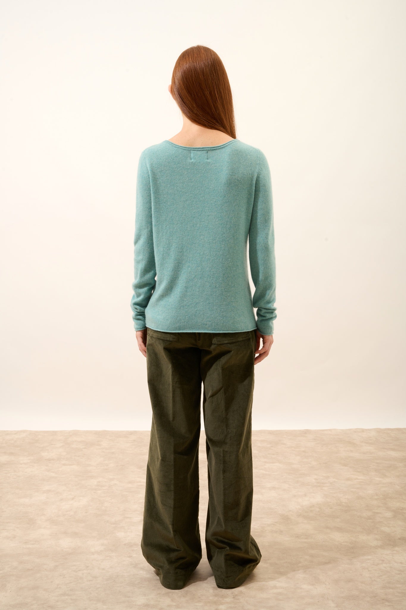 GRACE pull col bateau vert chiné