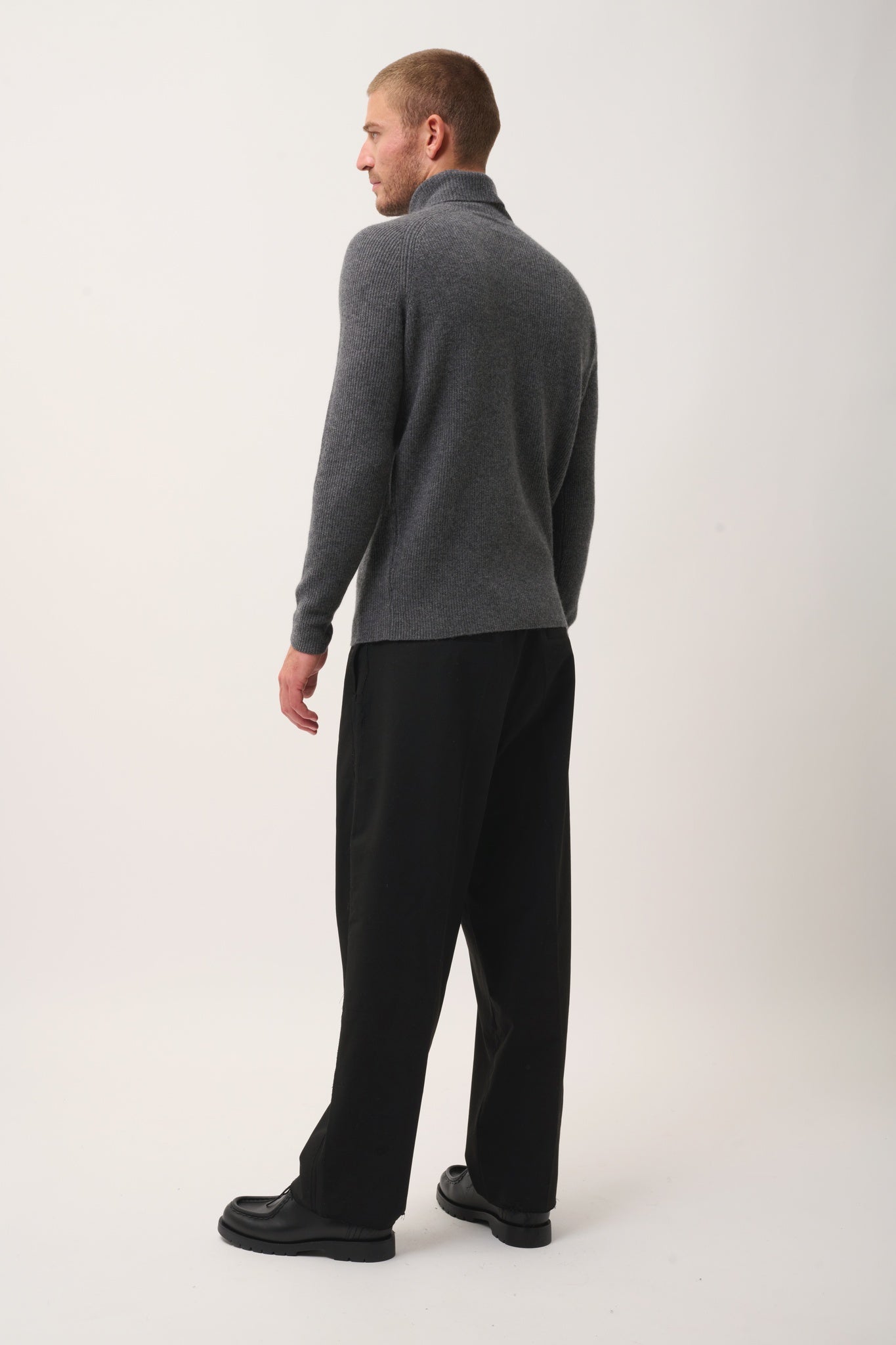 GYALWA turtleneck sweater anthracite mottled
