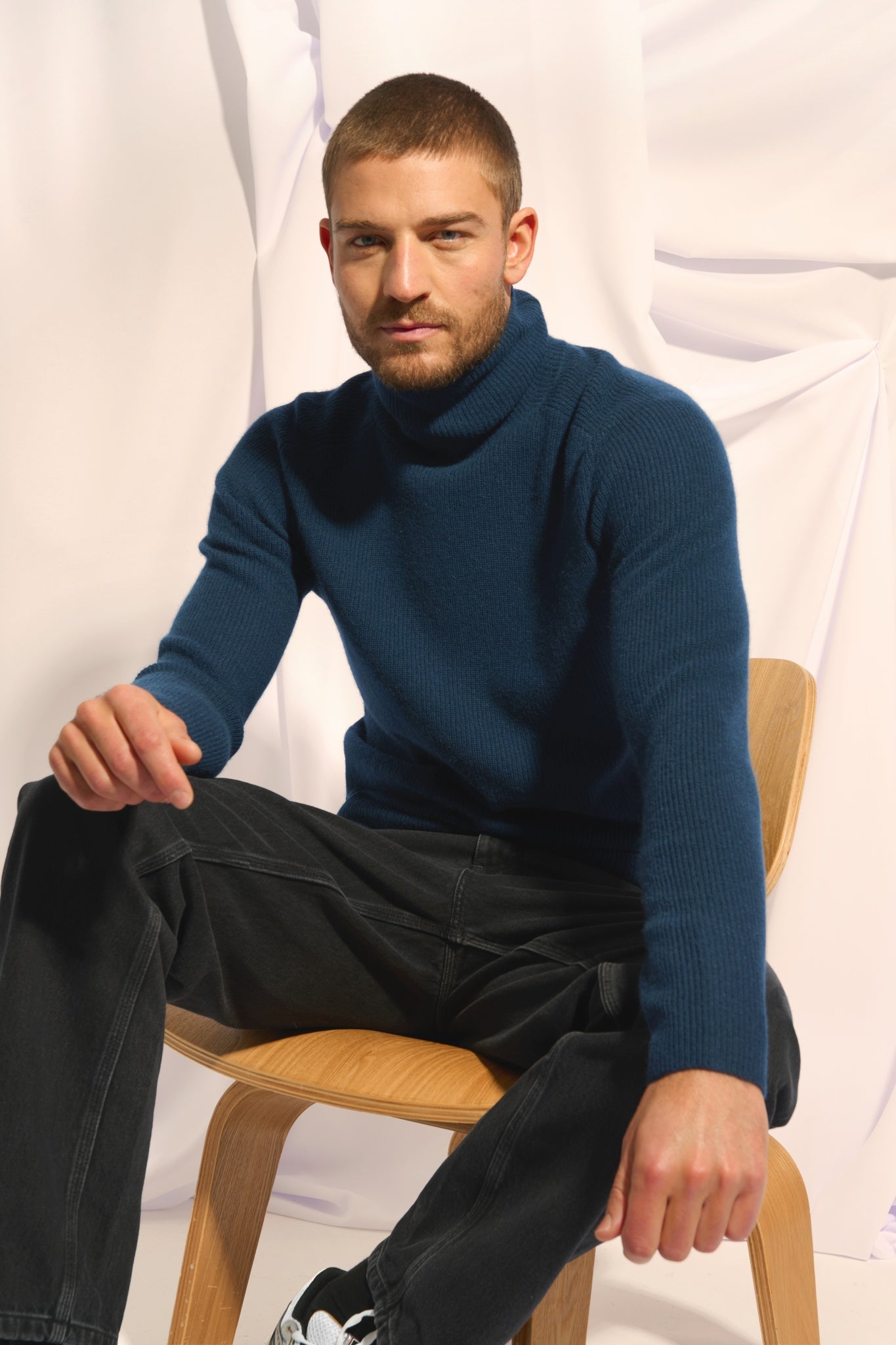 GYALWA turtleneck sweater petrol blue