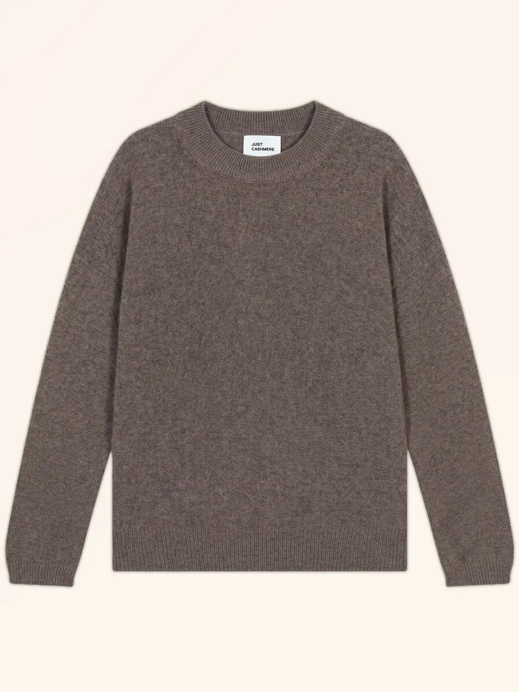 KAYLA Pull Col Rond Taupe Chiné