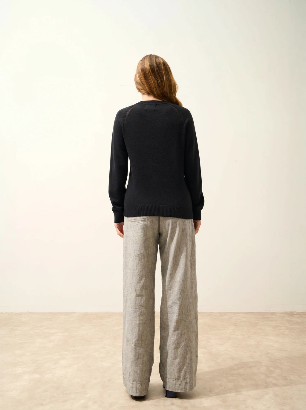 NORENA Pull Col Rond Noir