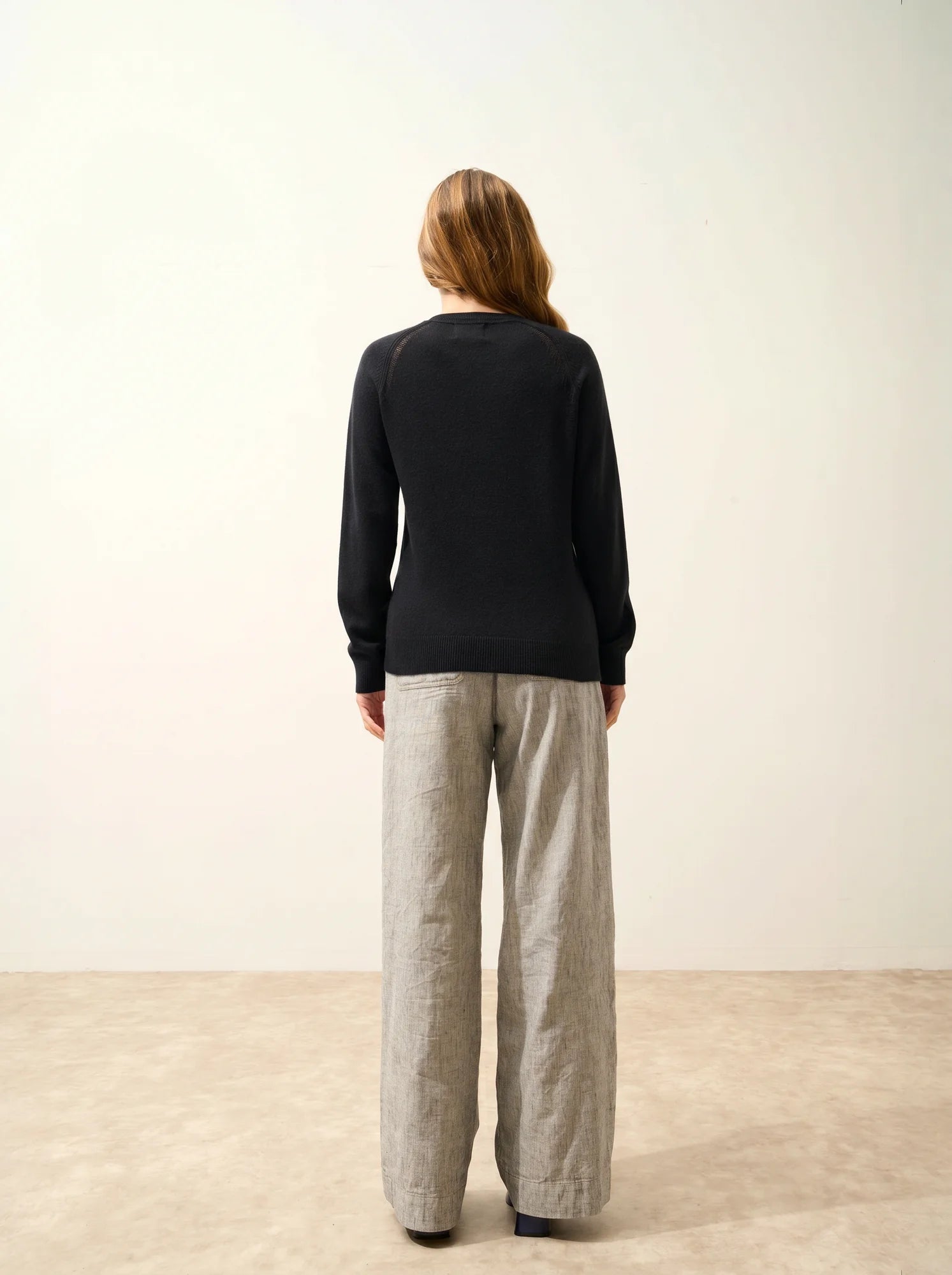 NORENA Pull Col Rond Noir