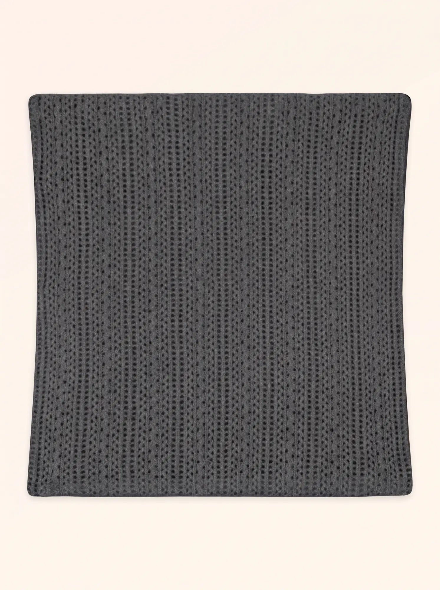 HAN Housse de Coussin 4 Fils Anthracite Chiné