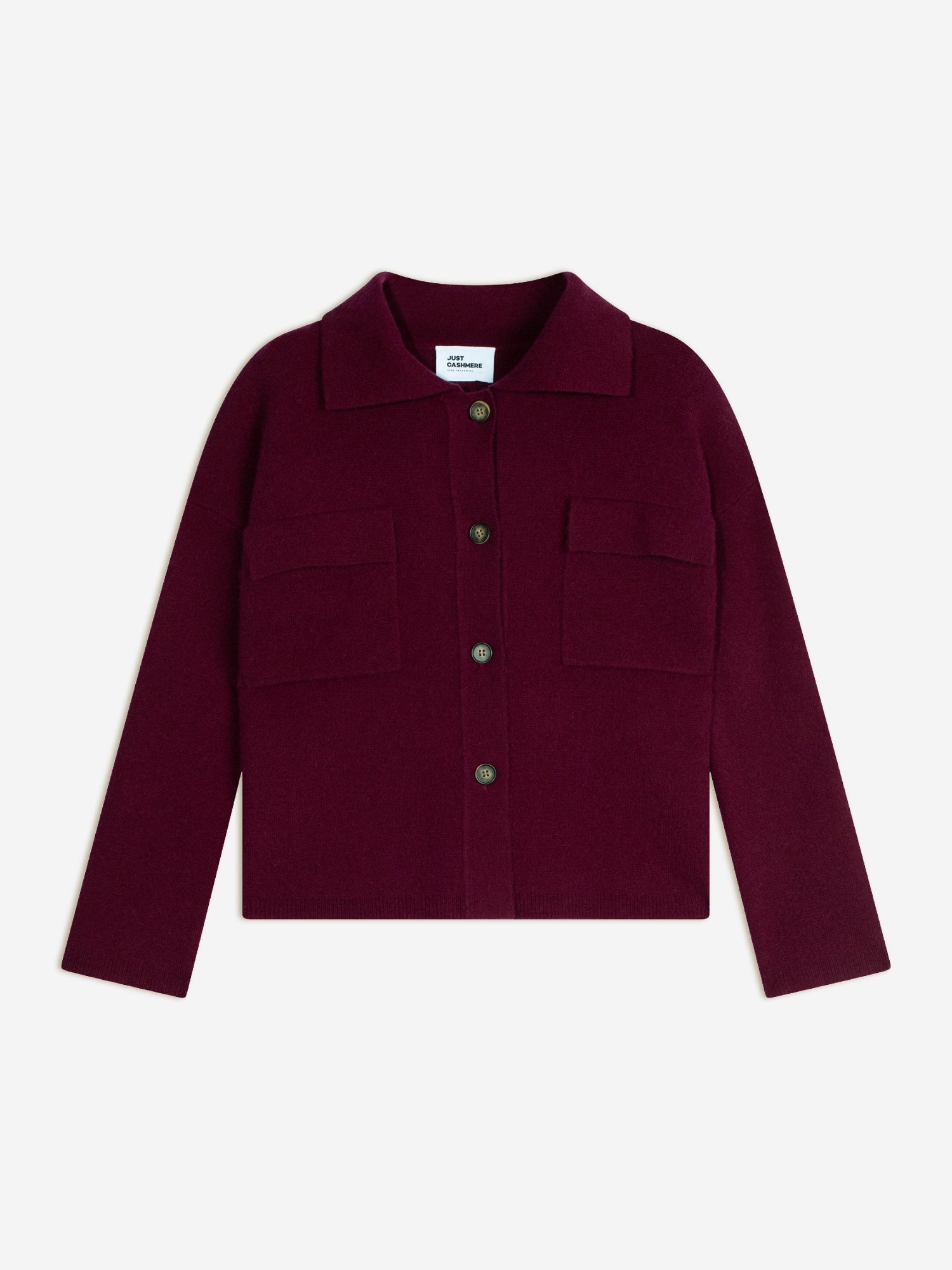 HEKLA veste boutonnée col chemise bordeaux