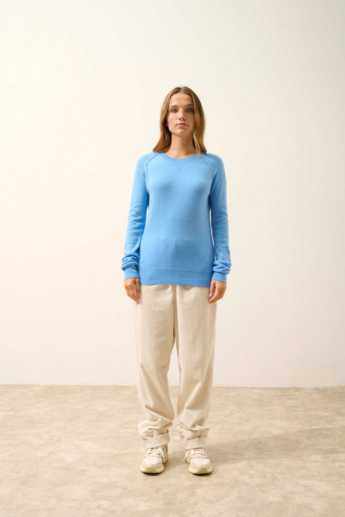 HELEN pull col rond baby blue