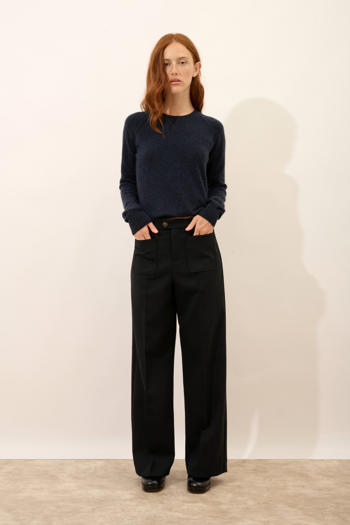 helen pull col rond caviar 100% cachemire