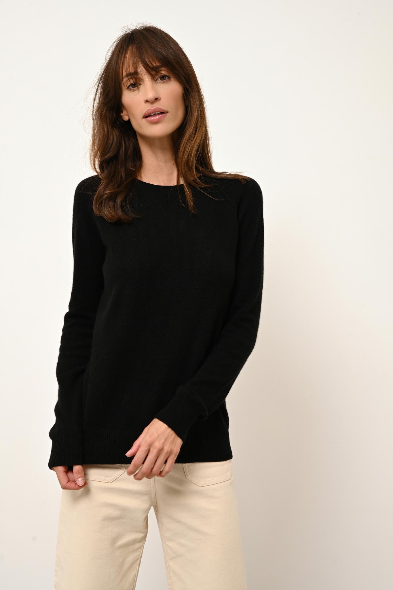 HELEN pull col rond noir