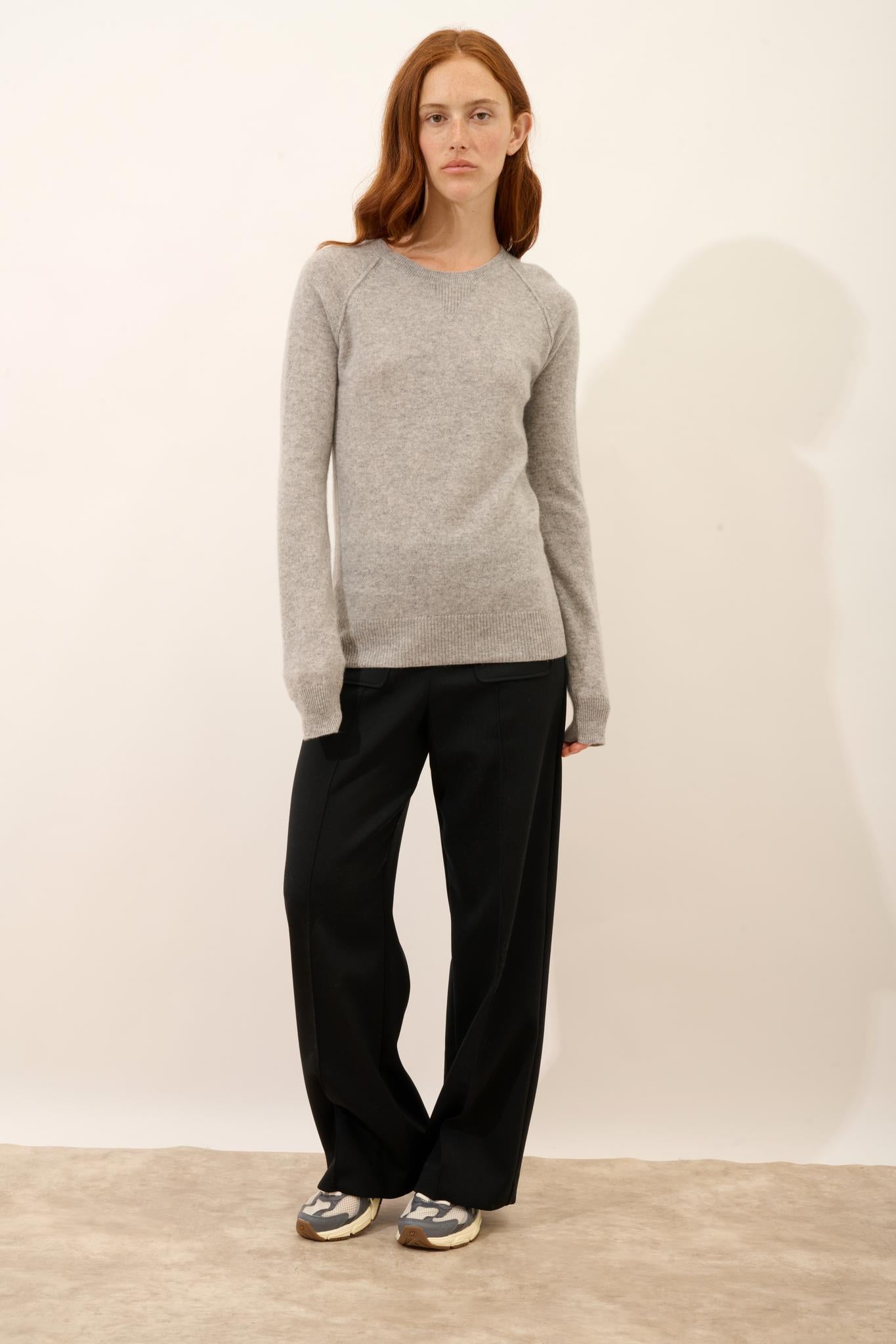 HELEN pull col rond nuage chiné