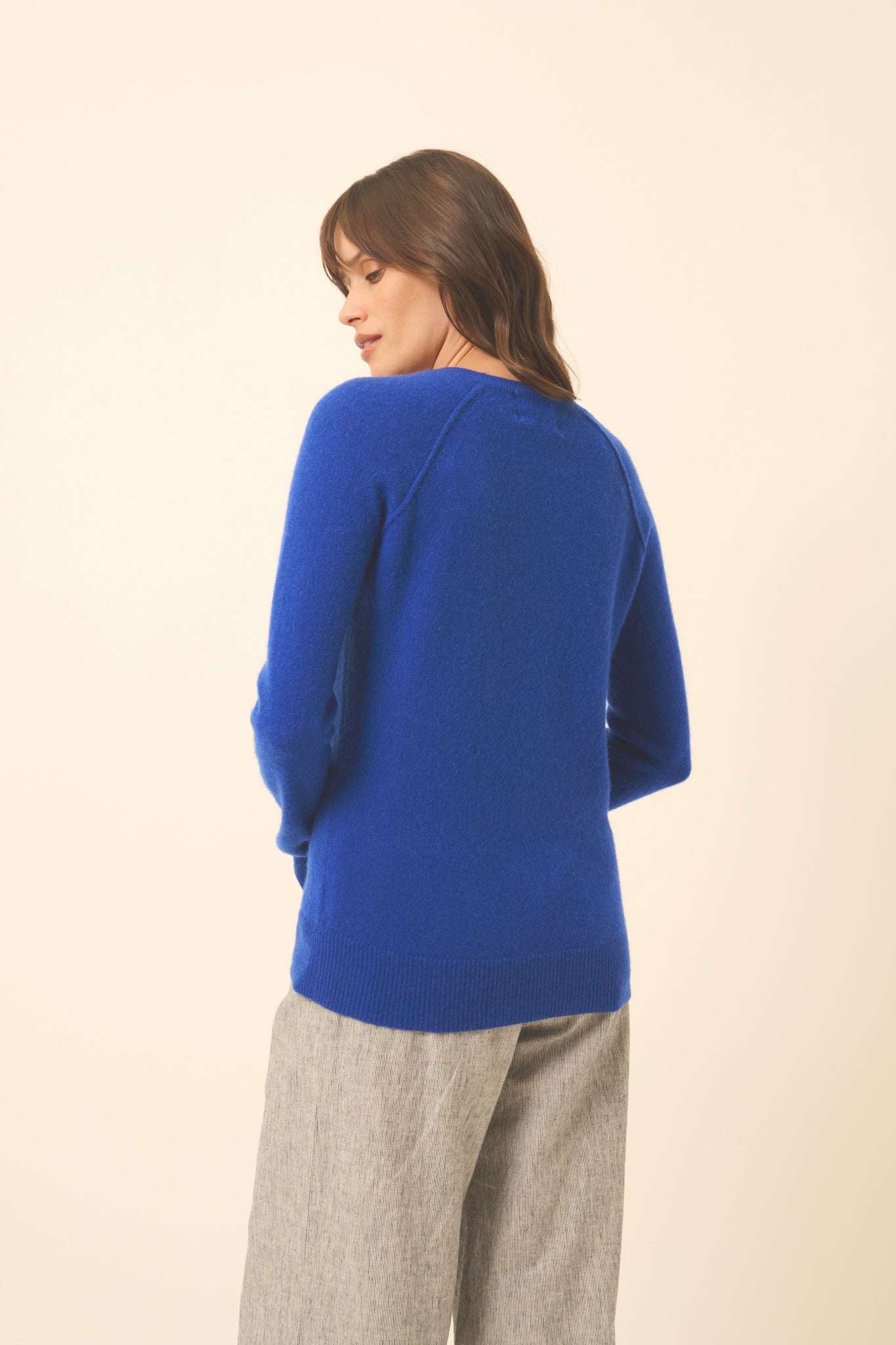 HELEN pull col rond outremer