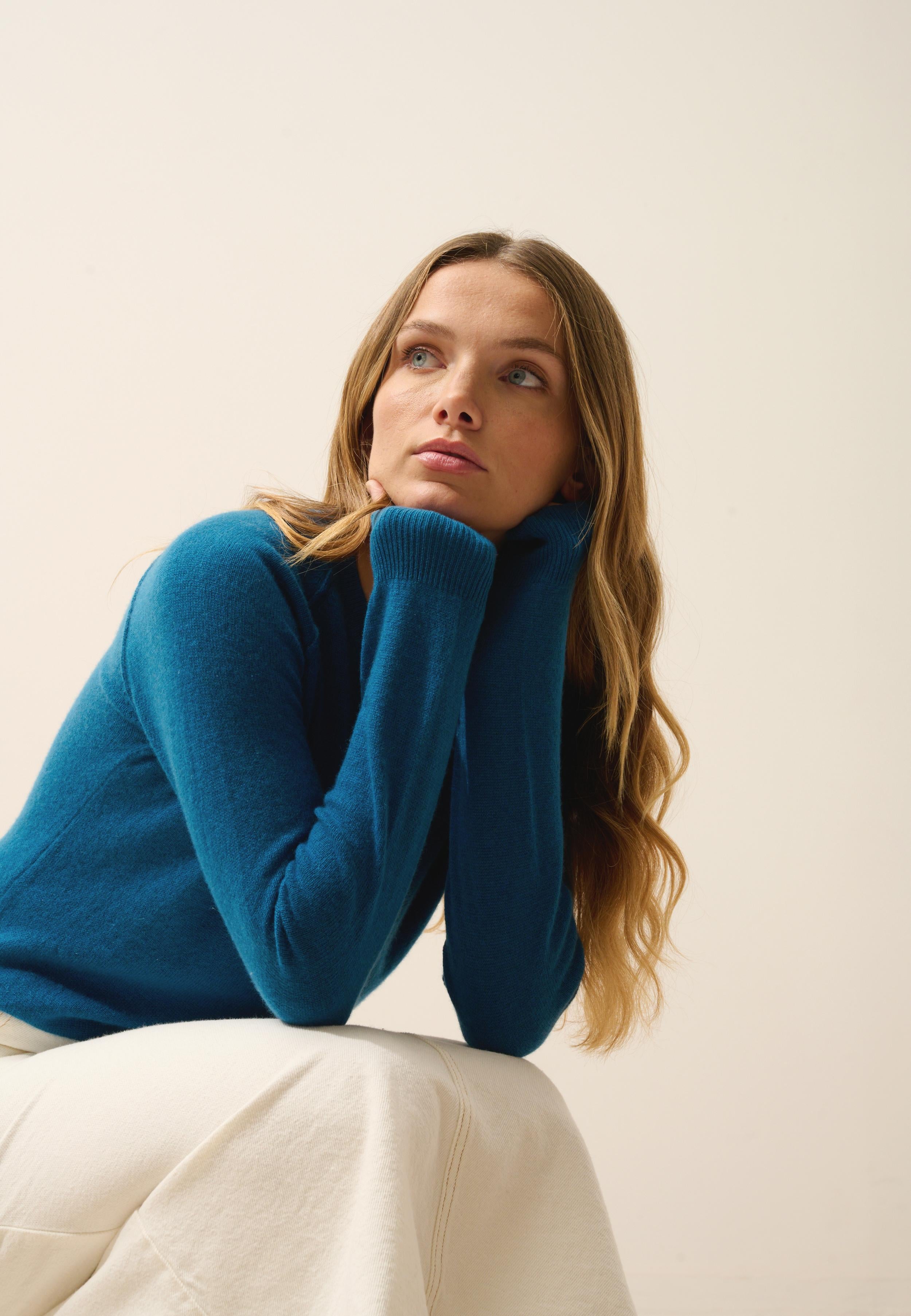 HELEN pull col rond paon