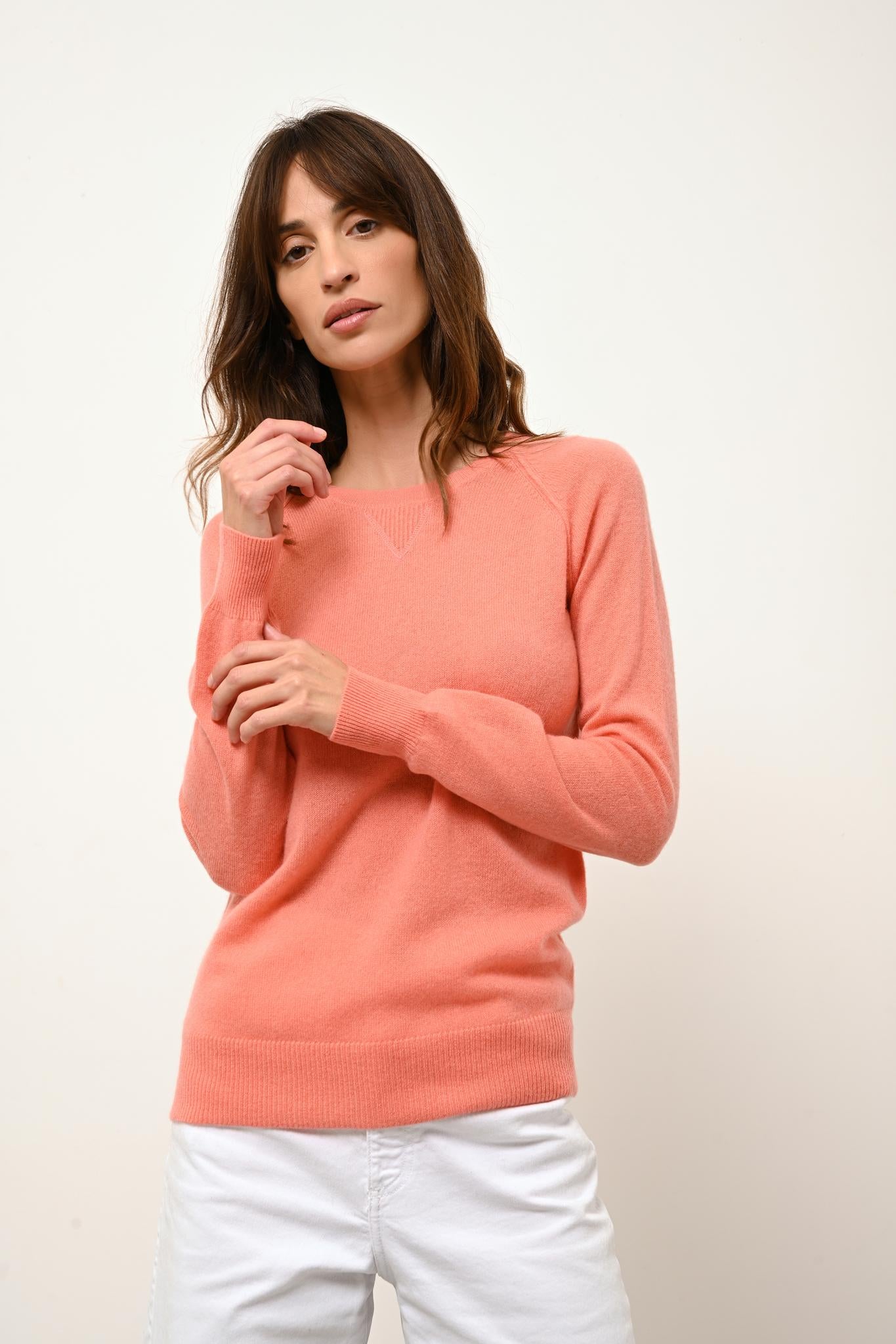 HELEN pull col rond pêche