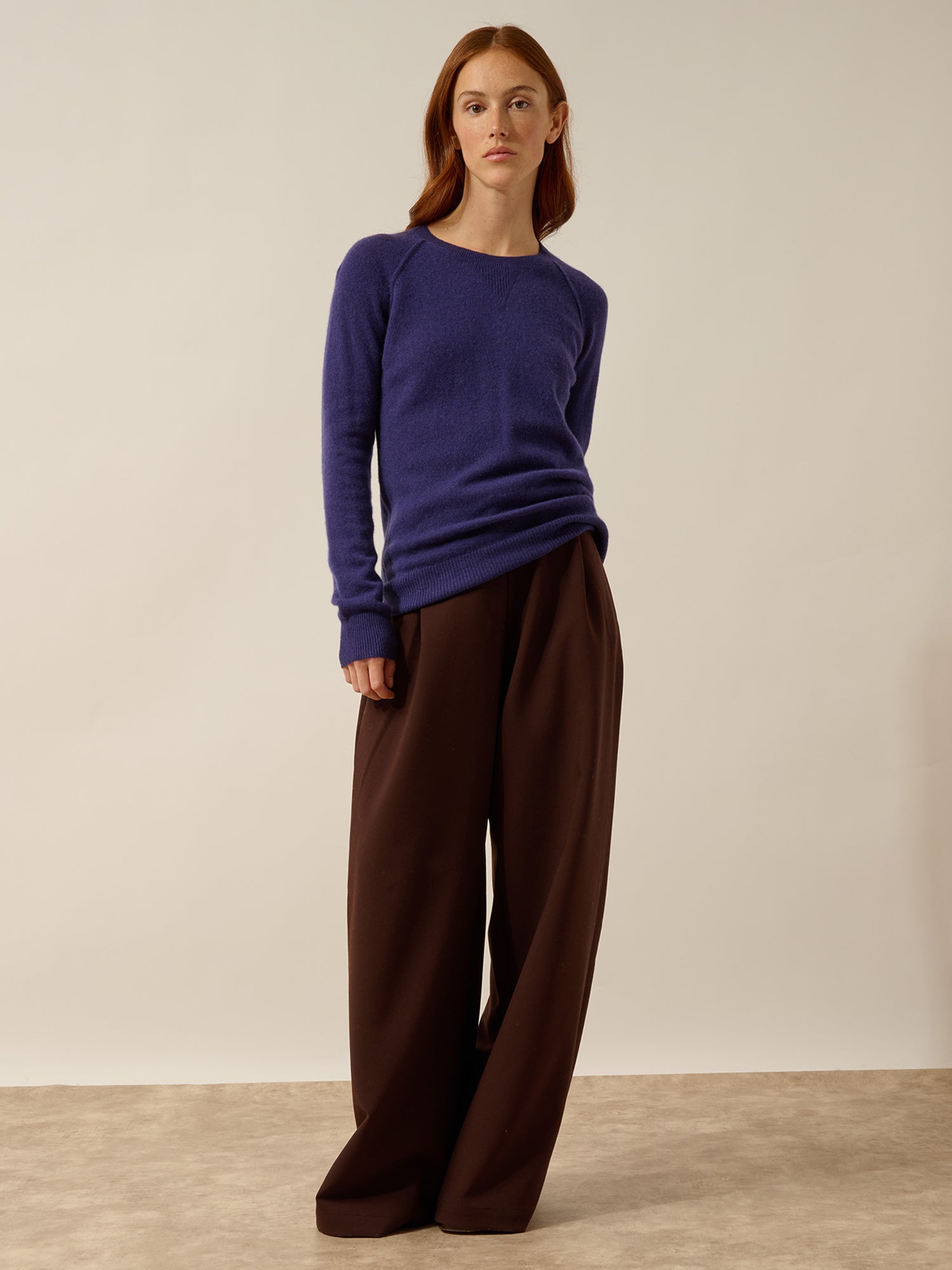 HELEN pull col rond purple