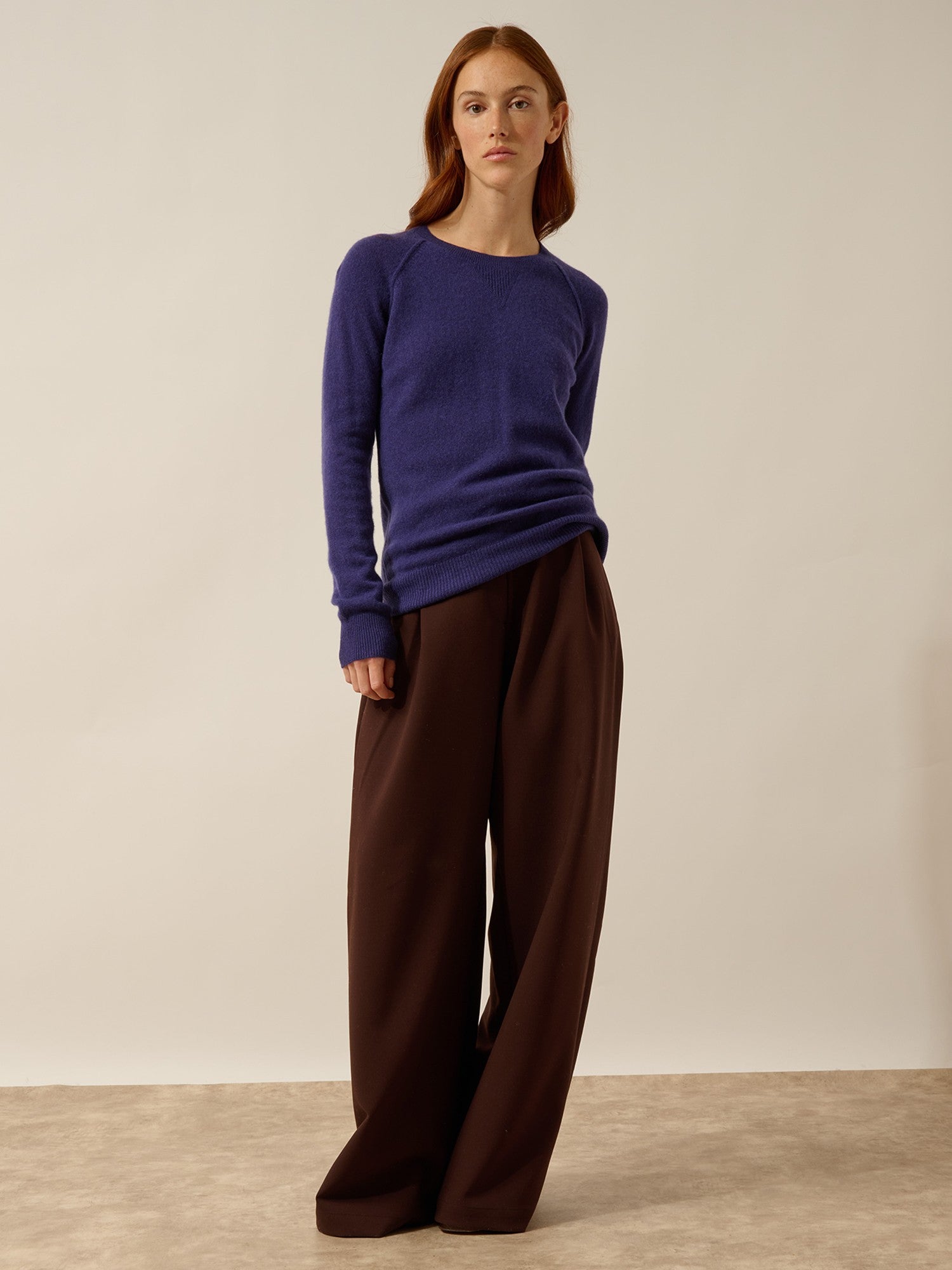 helen pull col rond purple