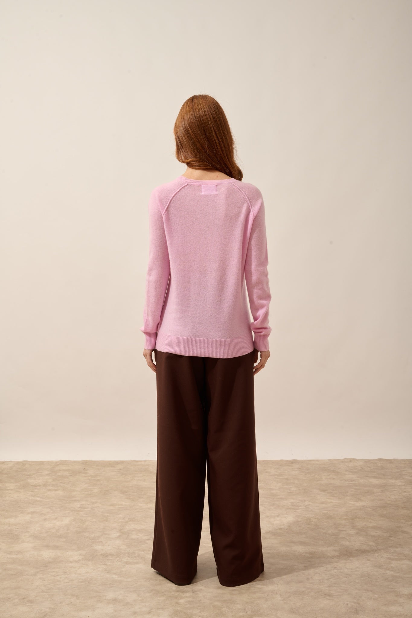 HELEN pull col rond quartz rose