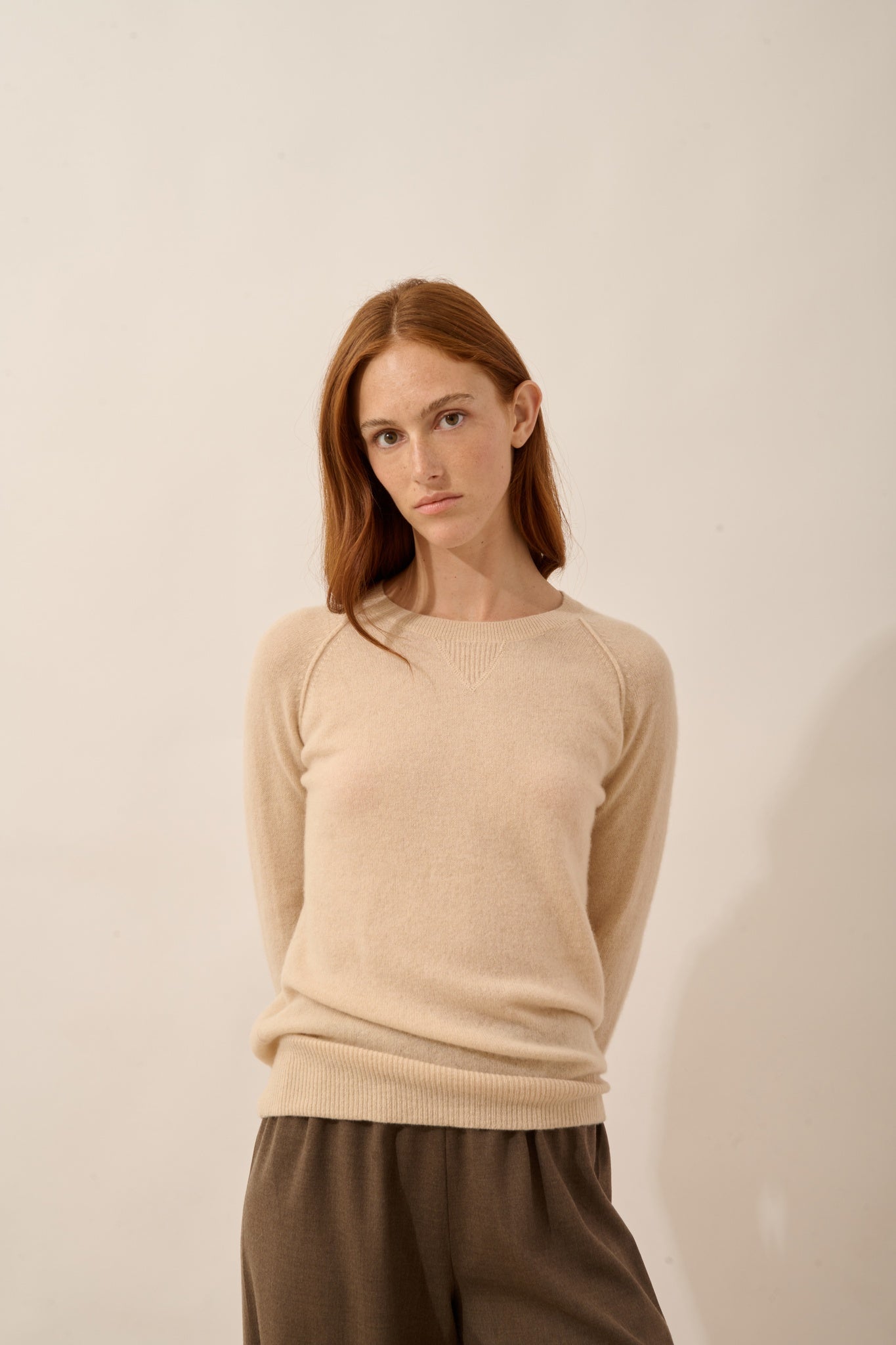 HELEN pull col rond sable