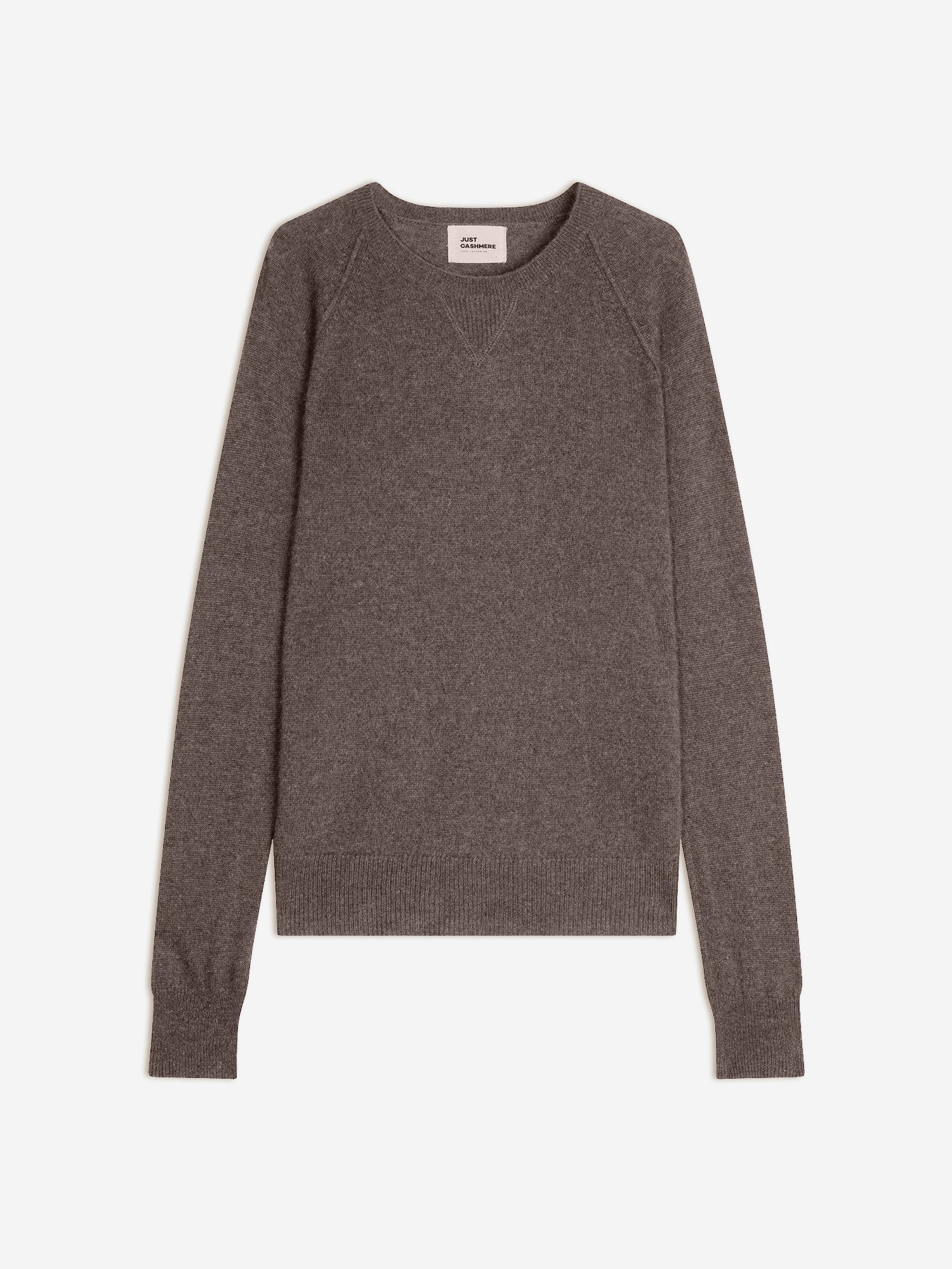 HELEN pull col rond taupe chiné