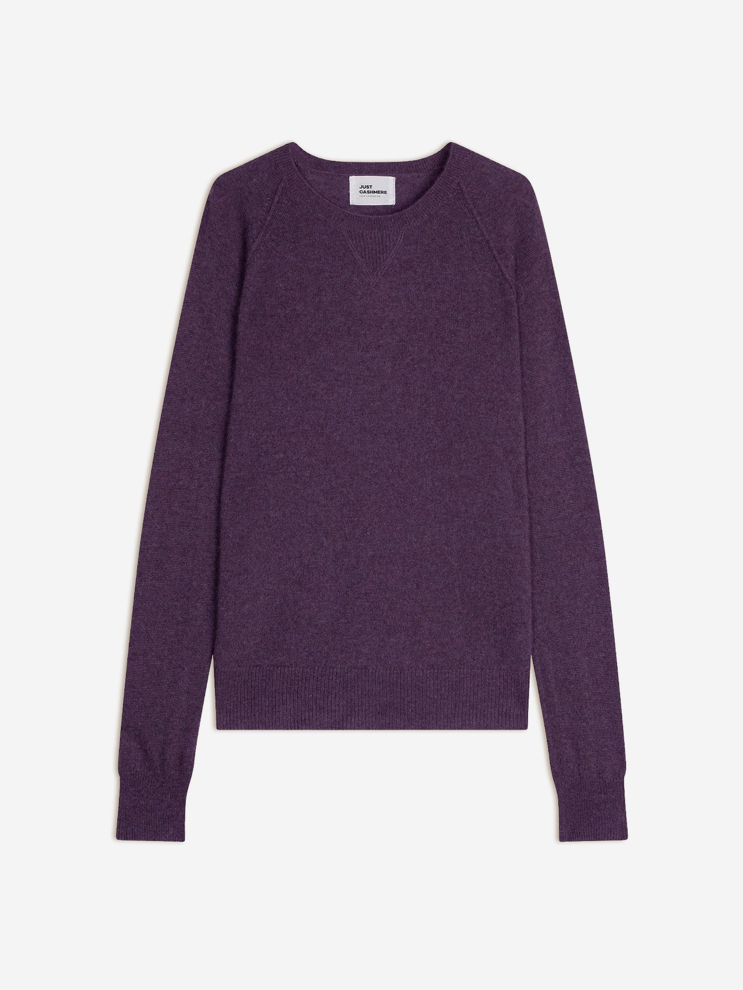 HELEN round-neck sweater in mottled purple