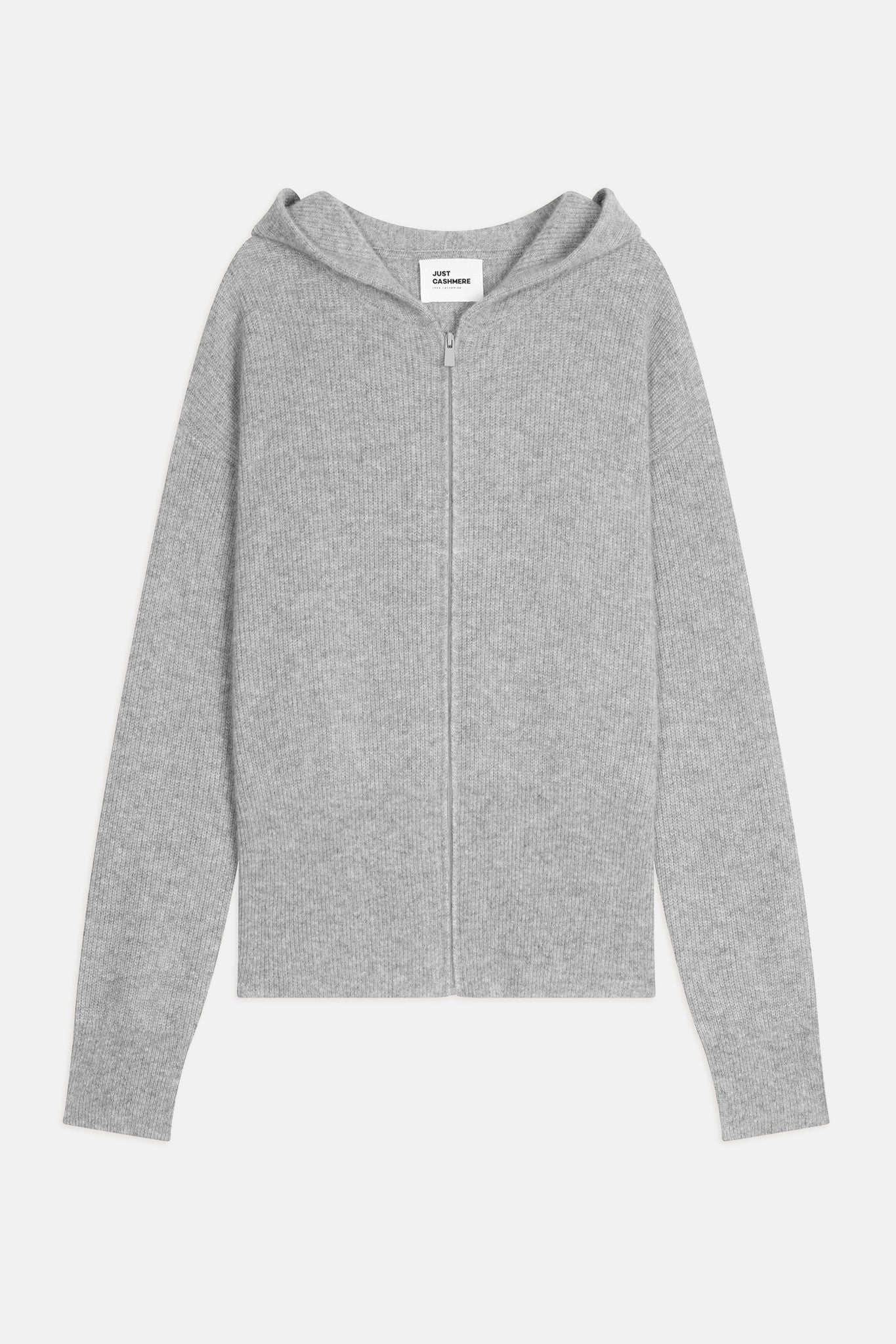 helga gilet col zippé capuche nuage chiné