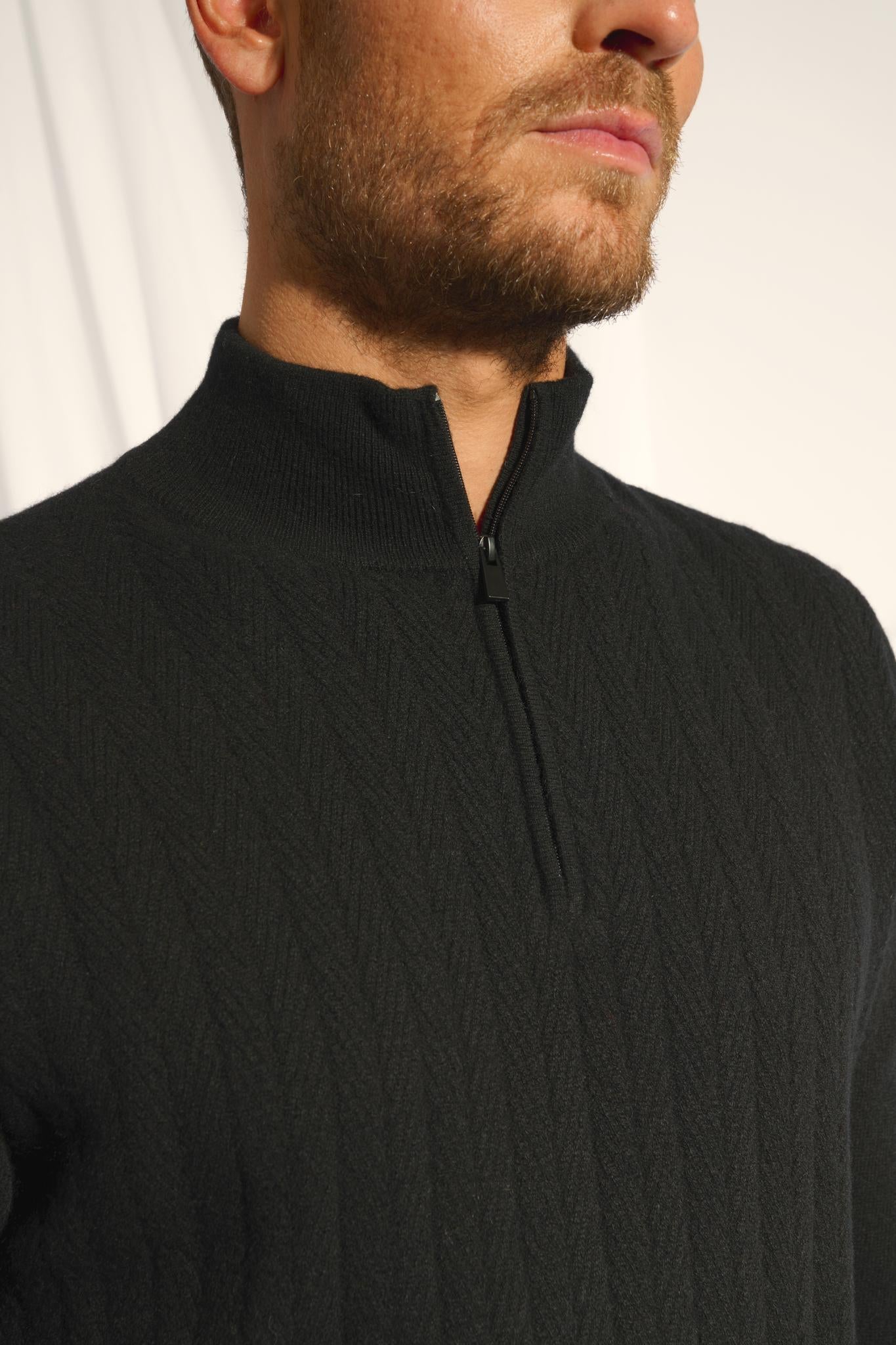 HILMIR pull col camionneur noir