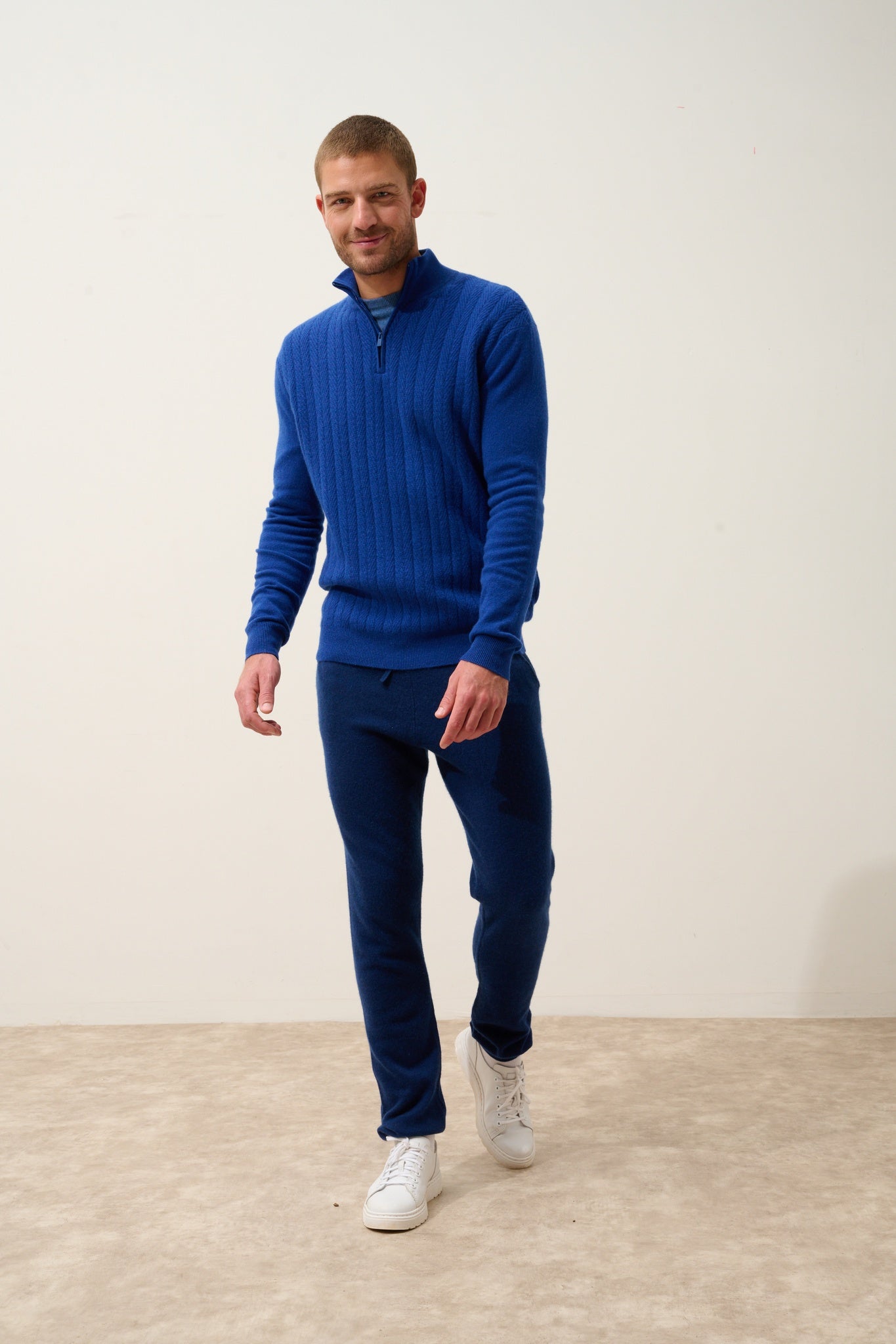 HILMIR ultramarine trucker-neck pullover