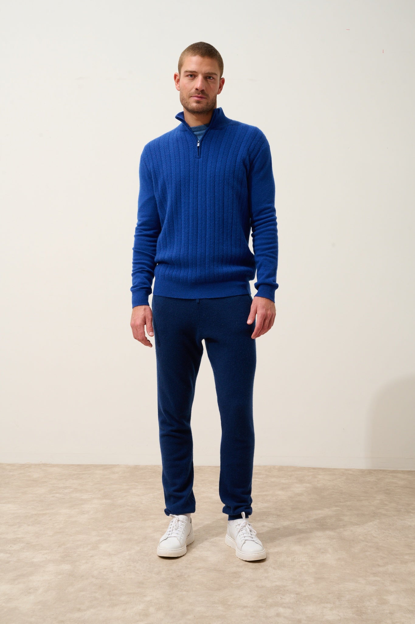 HILMIR ultramarine trucker-neck pullover