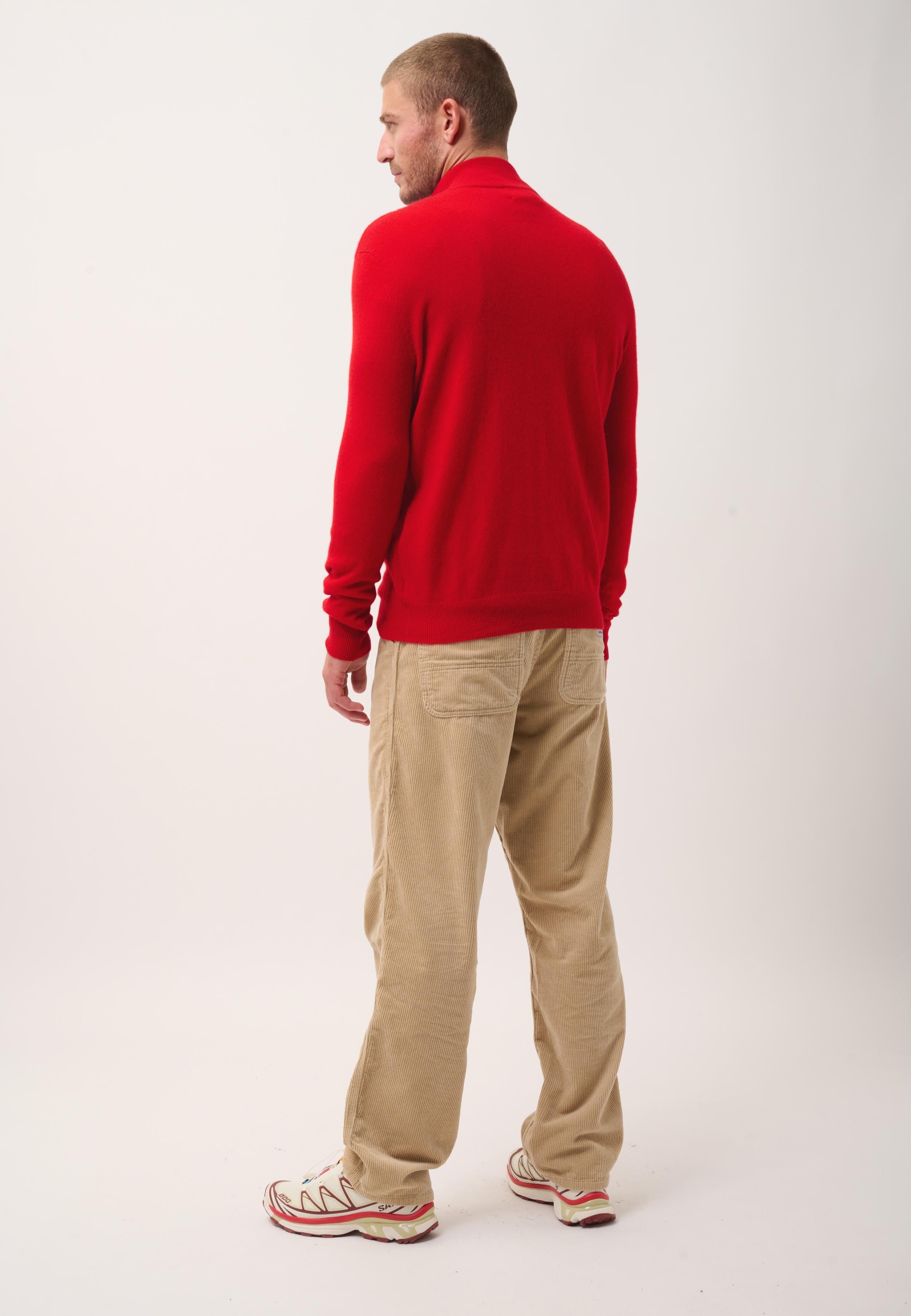 HILMIR pull col camionneur rouge