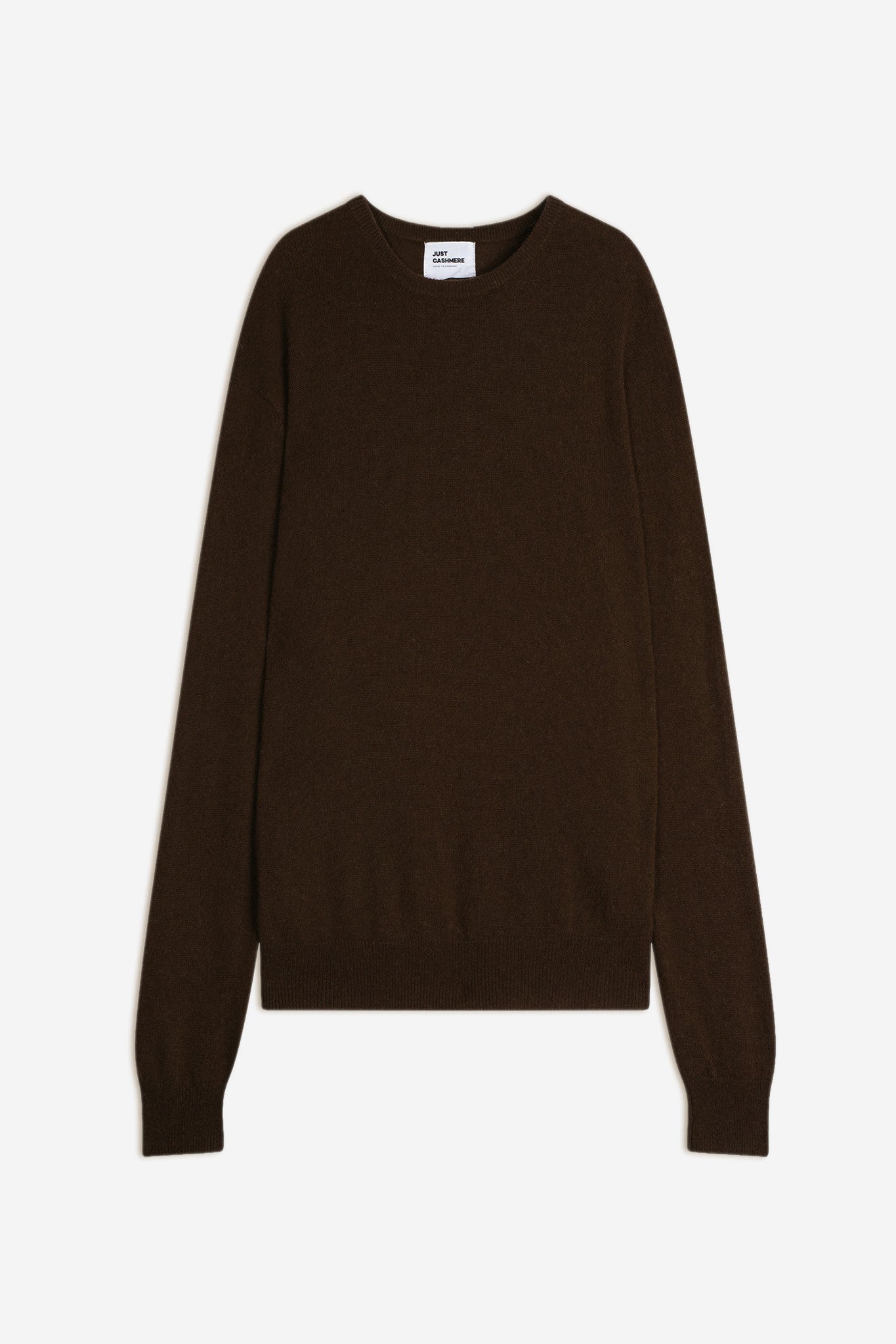 Howard round neck pullover in chocolate brown